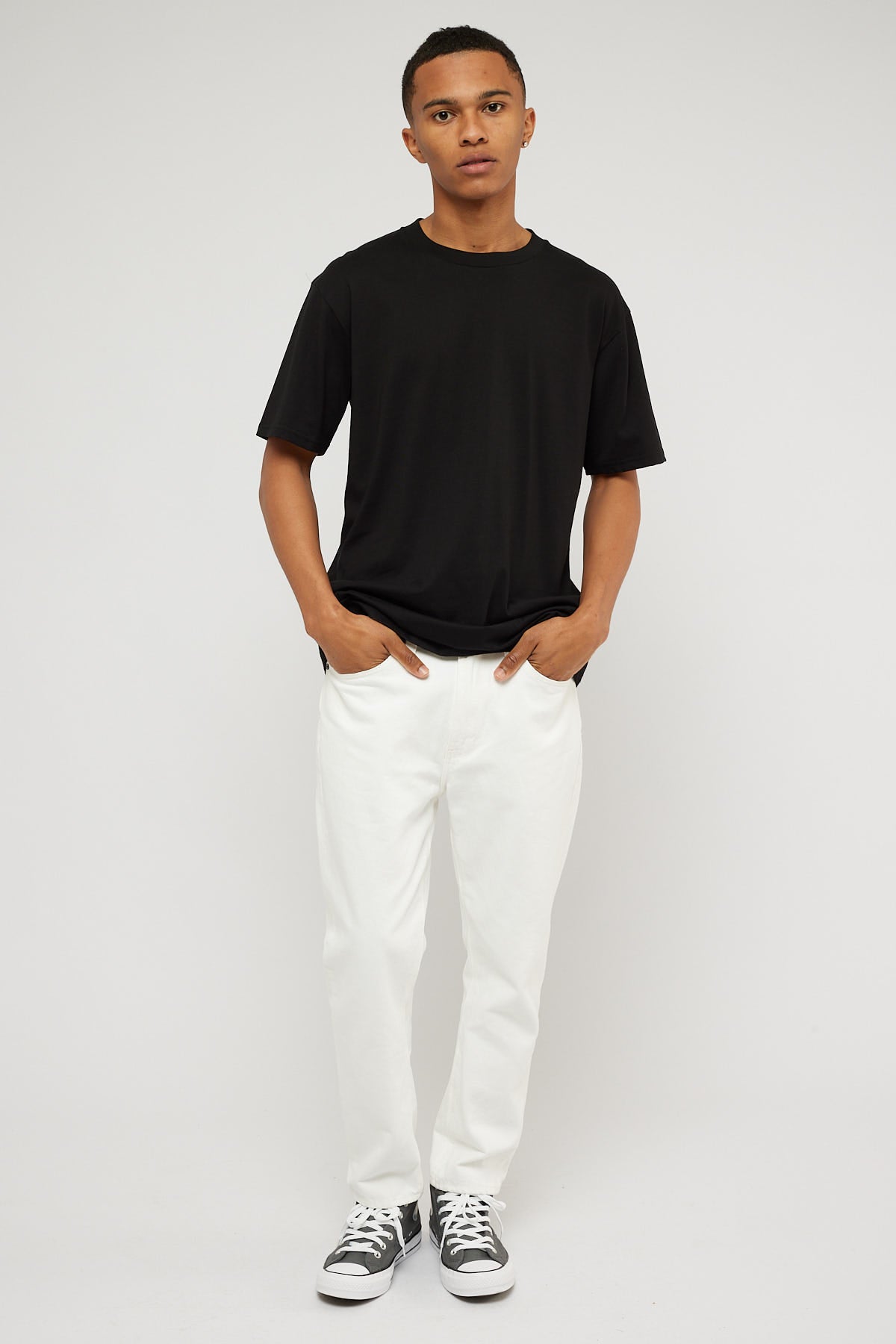 Abrand A Cropped Straight Jean White