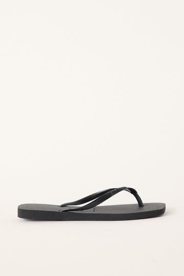 Havaianas Unisex Slim Square Solid Thong Black