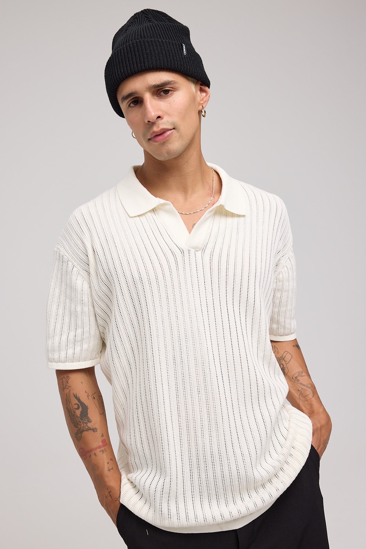 Common Need Bruno Knitted Polo White