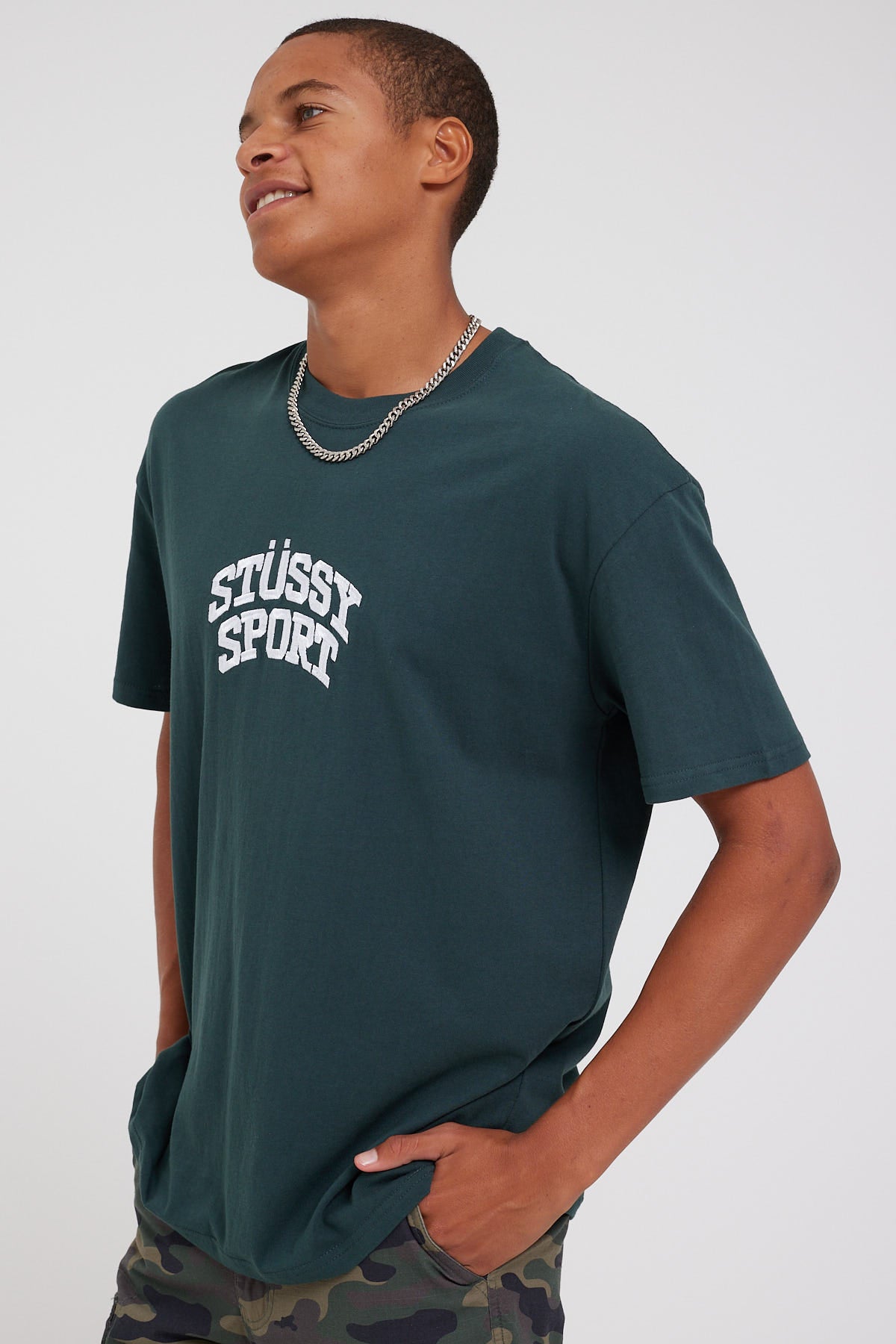 Stussy Stussy Sport 50/50 SS Tee Dark Green