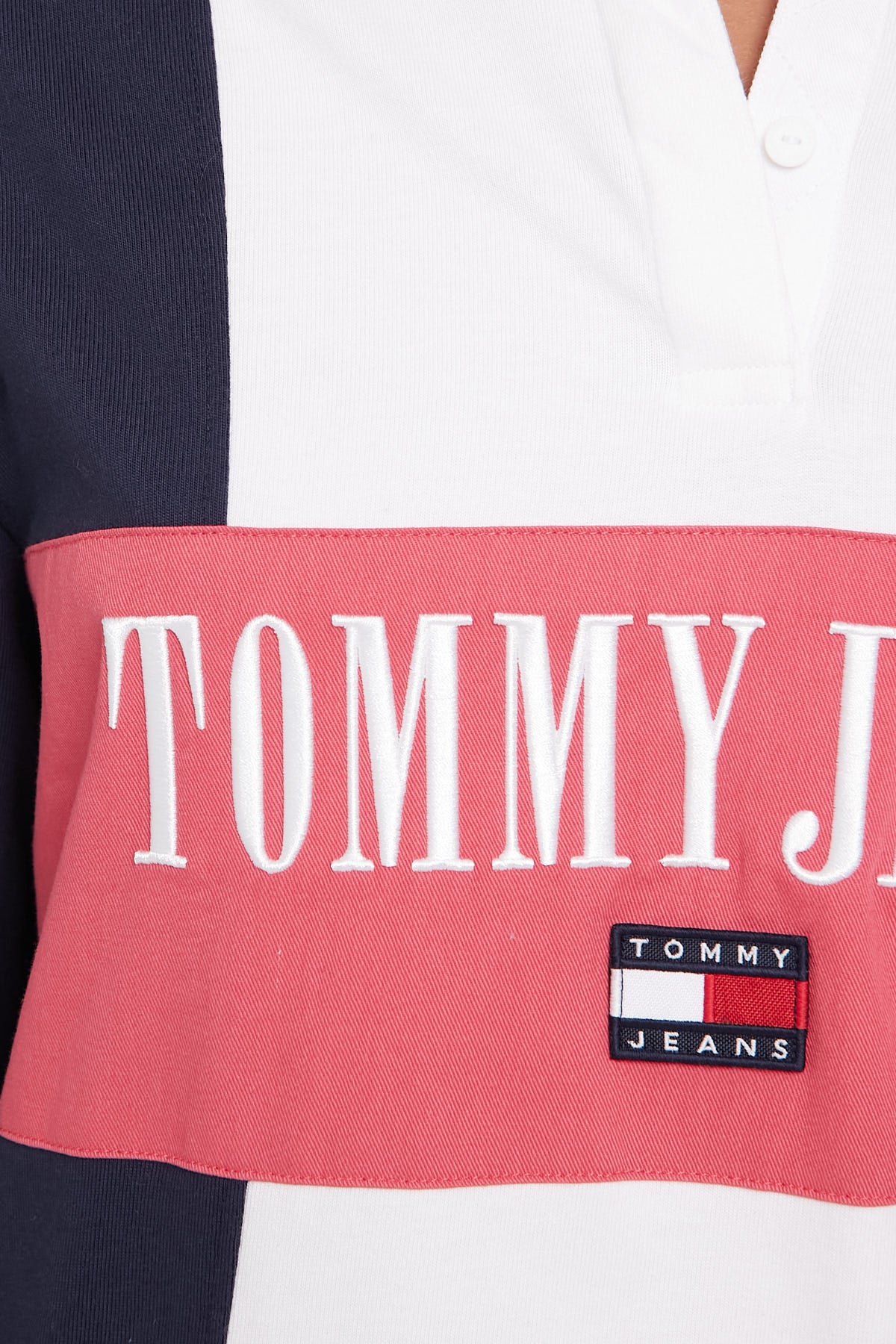 Tommy Jeans Archive Blocking Rugby Polo White/Multi