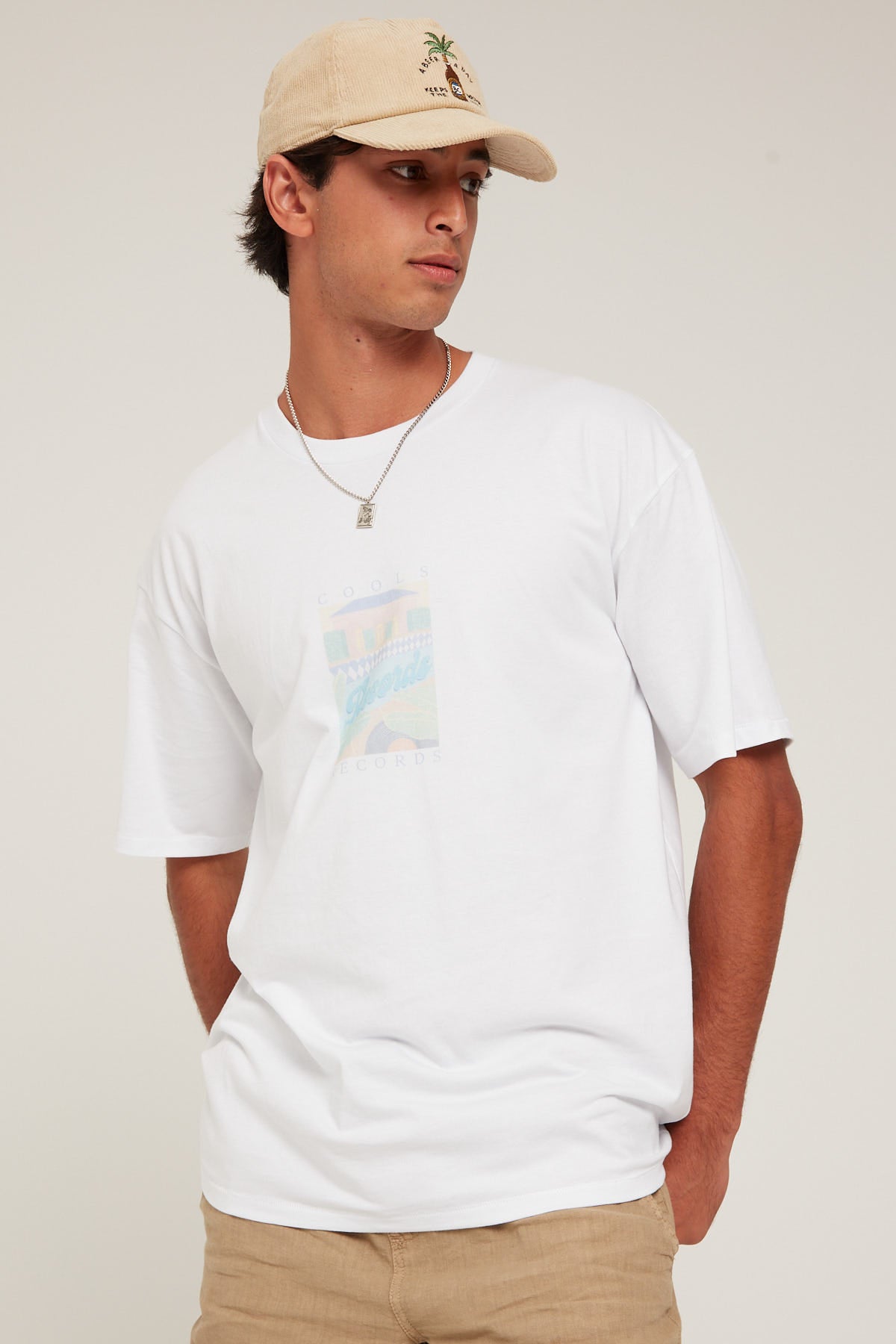 Barney Cools Records Tee White