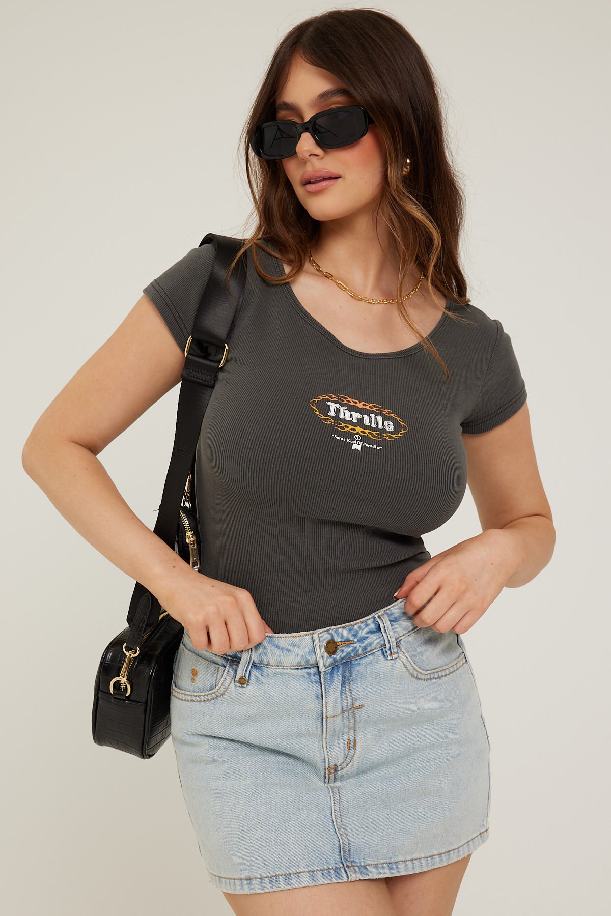 Thrills Sophie Skirt Faded Generation Blue