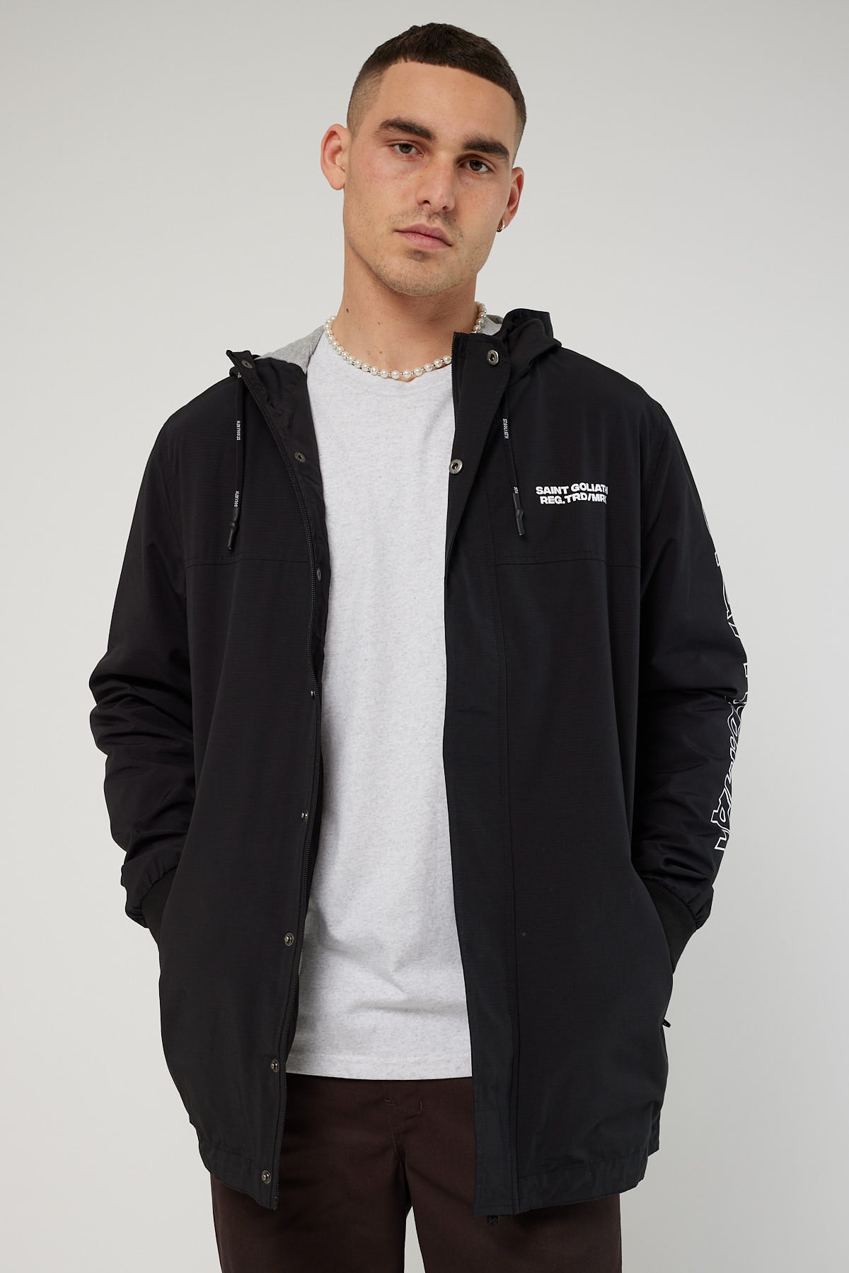 St Goliath Covered Ripstop Jersey Lined Jacket Black