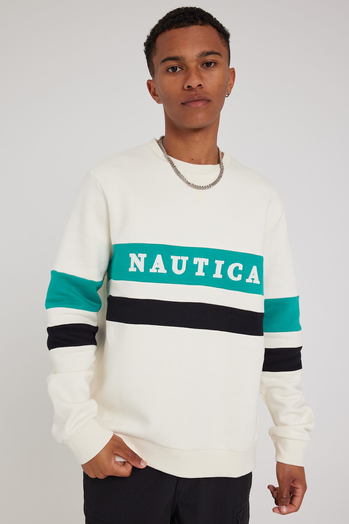 Nautica Tenby Sweatshirt Crew Ecru