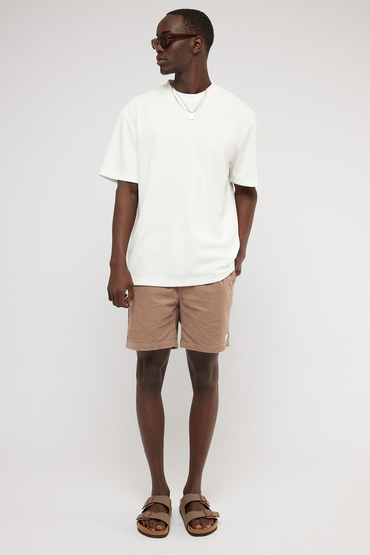 Common Need Miguel Pleated Boxy Tee White