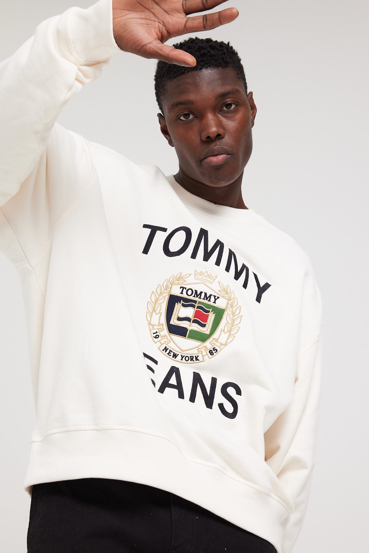 Tommy Jeans TJM Boxy TJ Luxe Crew Ancient White