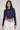 Tommy Jeans BABY CROP ESSENTIAL LOGO 3 LONG SLEEVE TEE NAVY