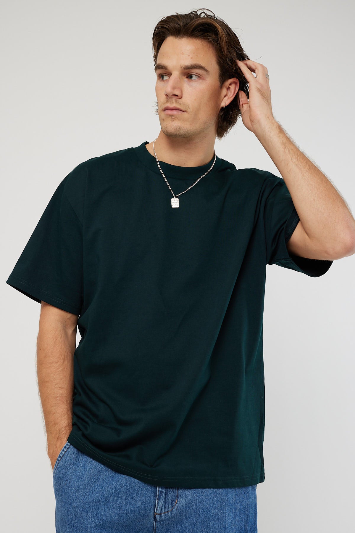 As Colour Heavy Weight Tee Pine Green