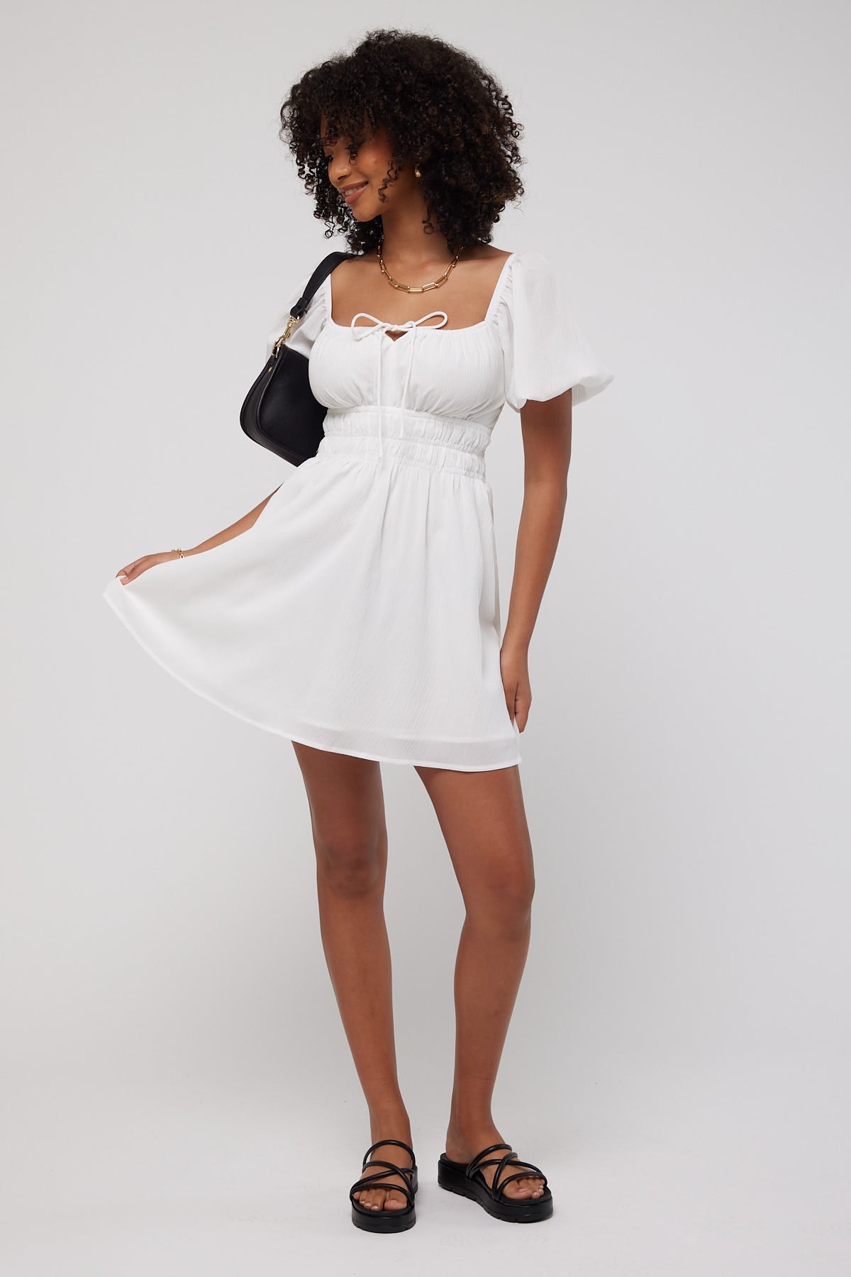 Perfect Stranger Cece Summer Mini Dress White