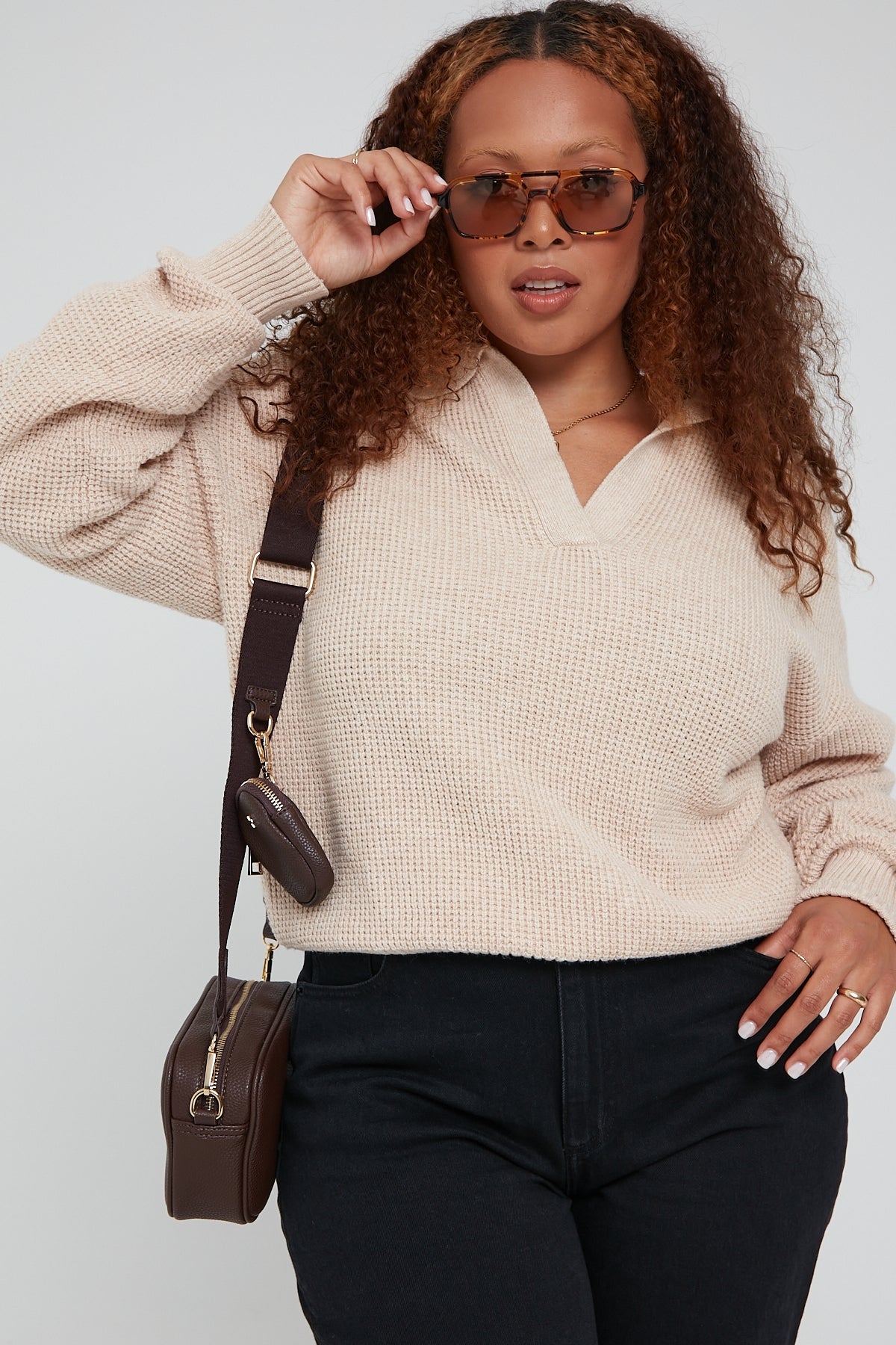 Academy Brand Malibu Collared Sweater Milk