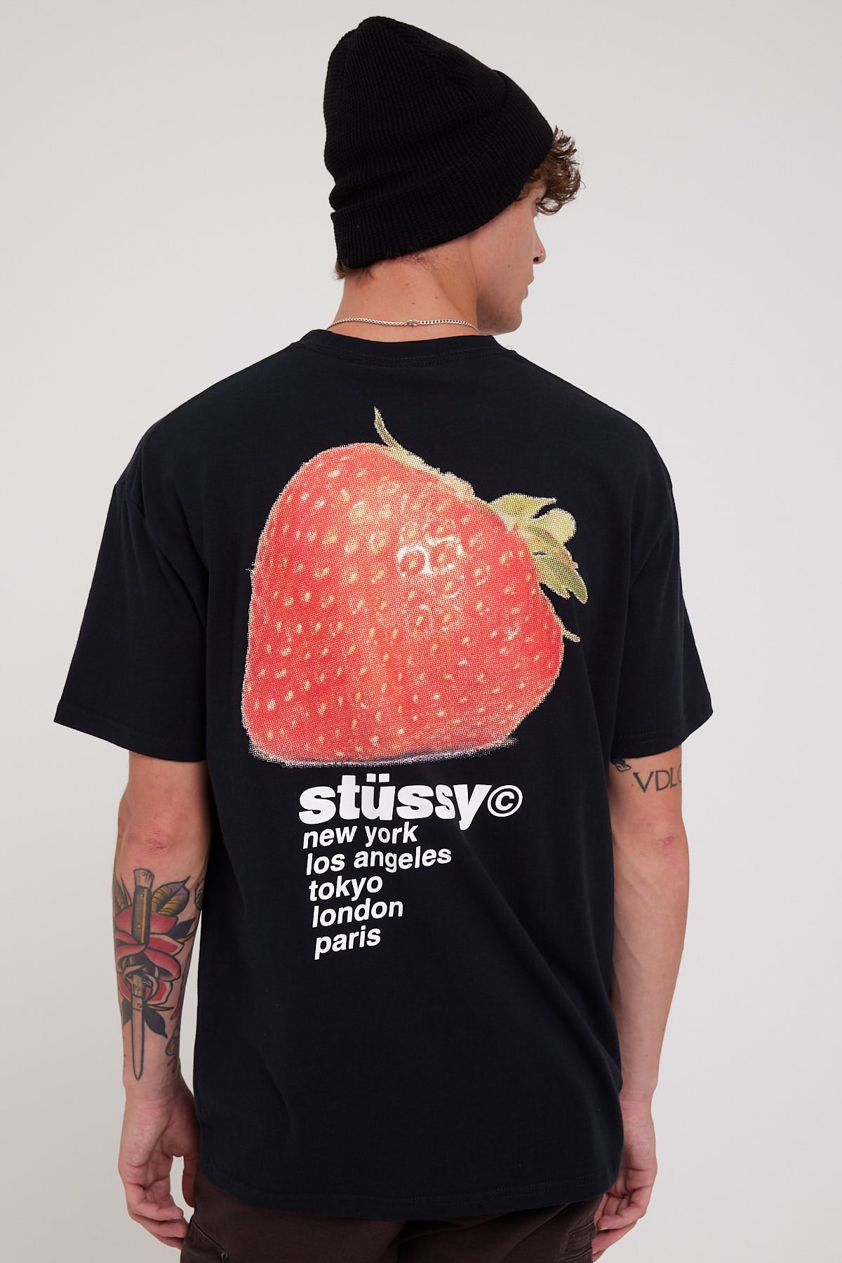 Stussy Strawberry Tee Black