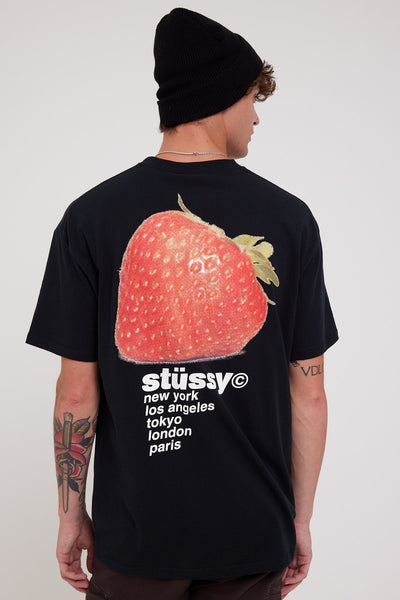Stussy Strawberry Tee Black – Universal Store