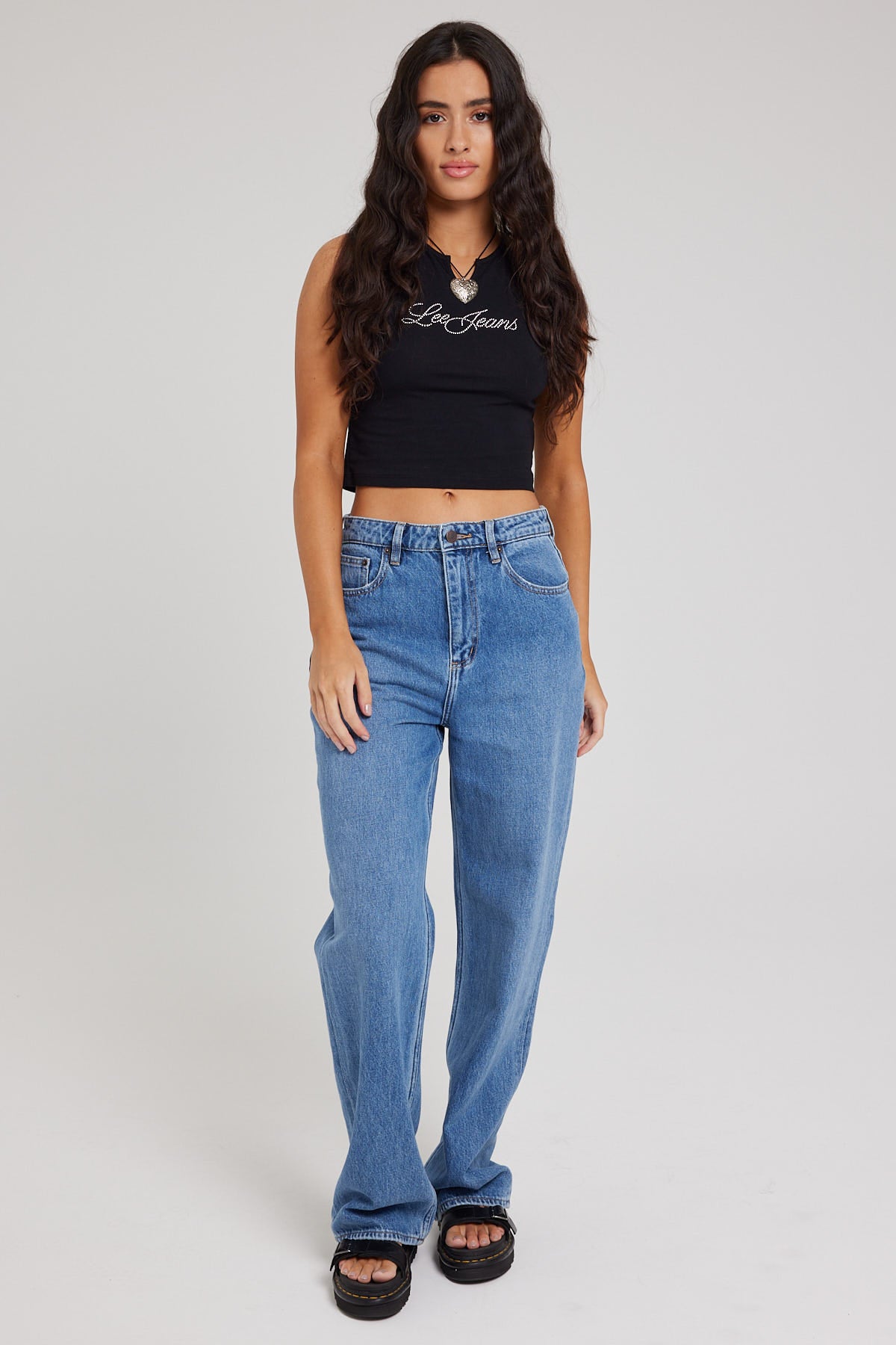 Lee High Baggy Jean Tempo Blue