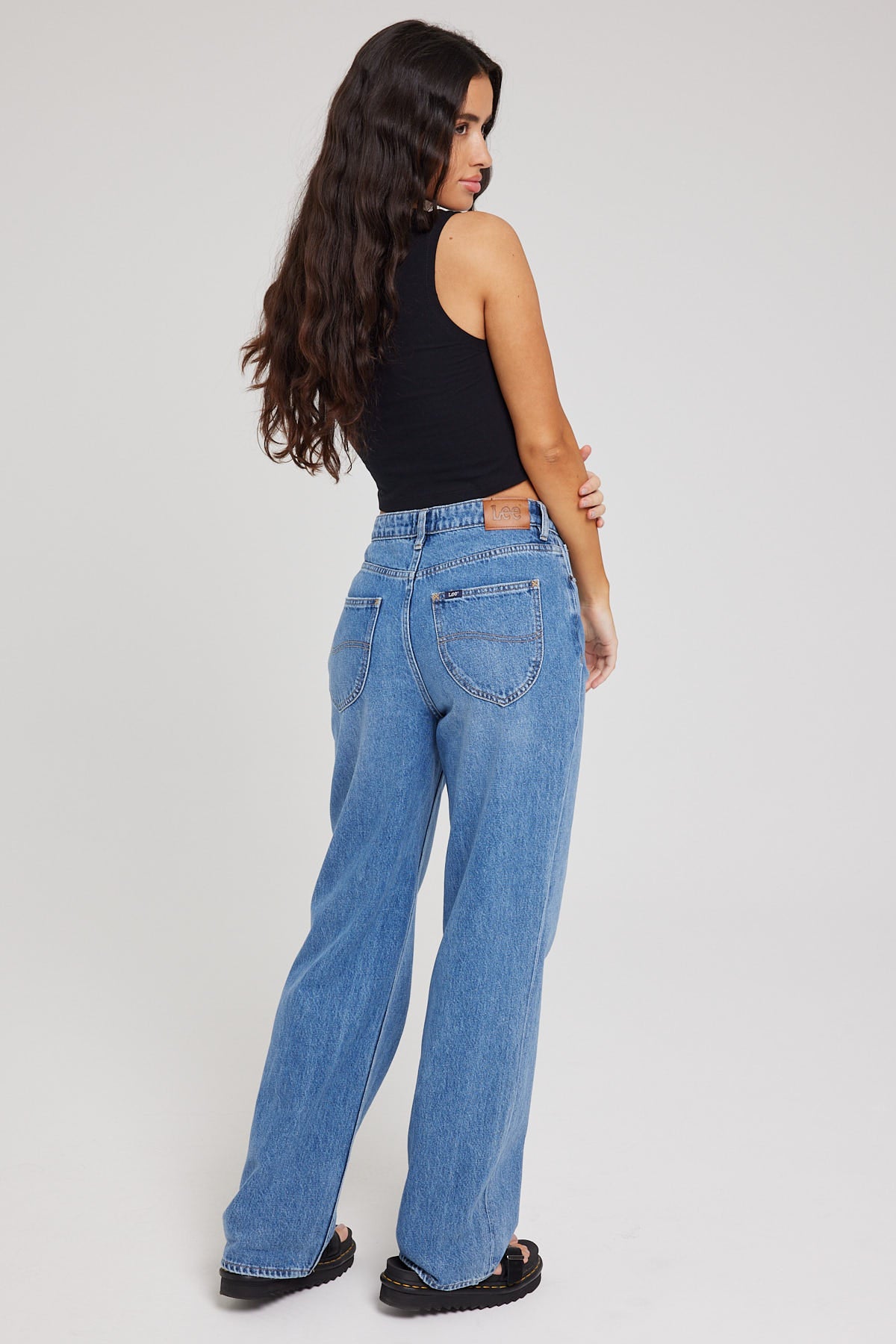Lee High Baggy Jean Tempo Blue