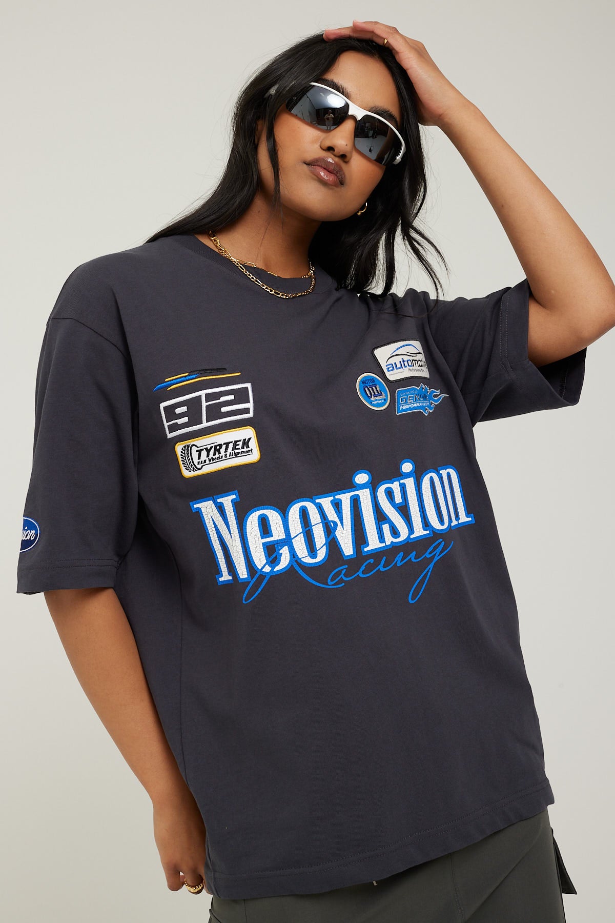 Neovision Pit Crew Oversize Super Heavy Tee Black Wash