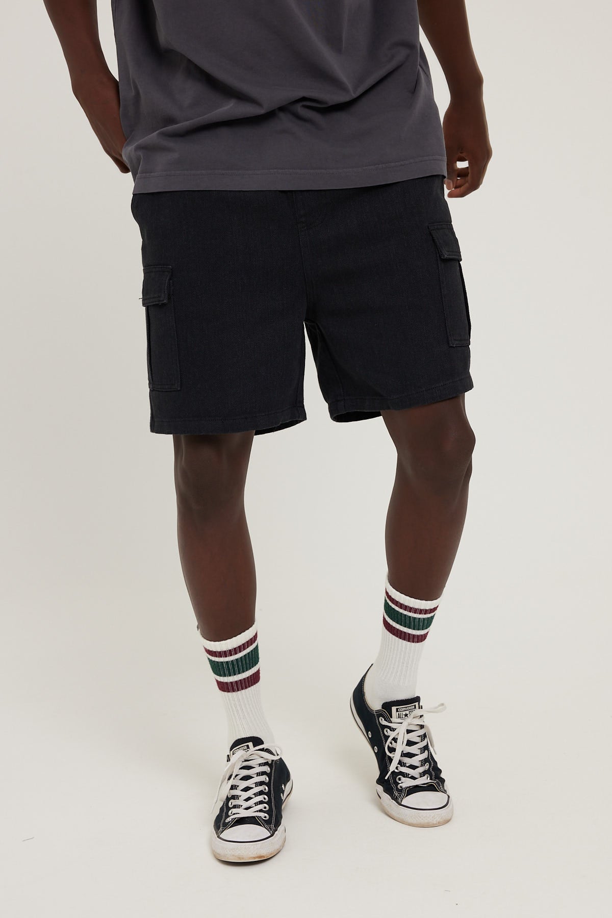 Common Need Relaxed Cargo Short Black