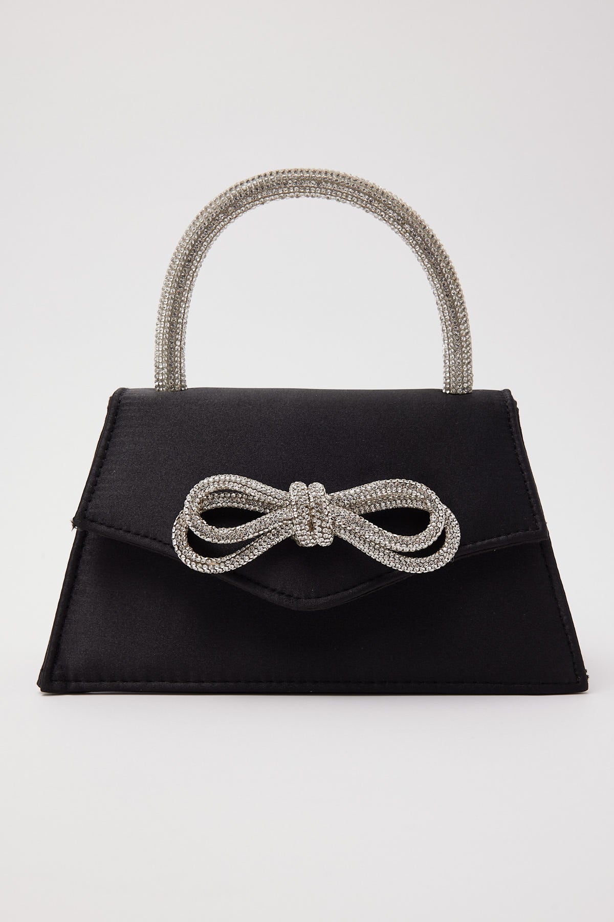 Token Ribbon Sparkle Handbag Black
