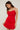 Perfect Stranger Cowl Neck Corset Mini Dress Red