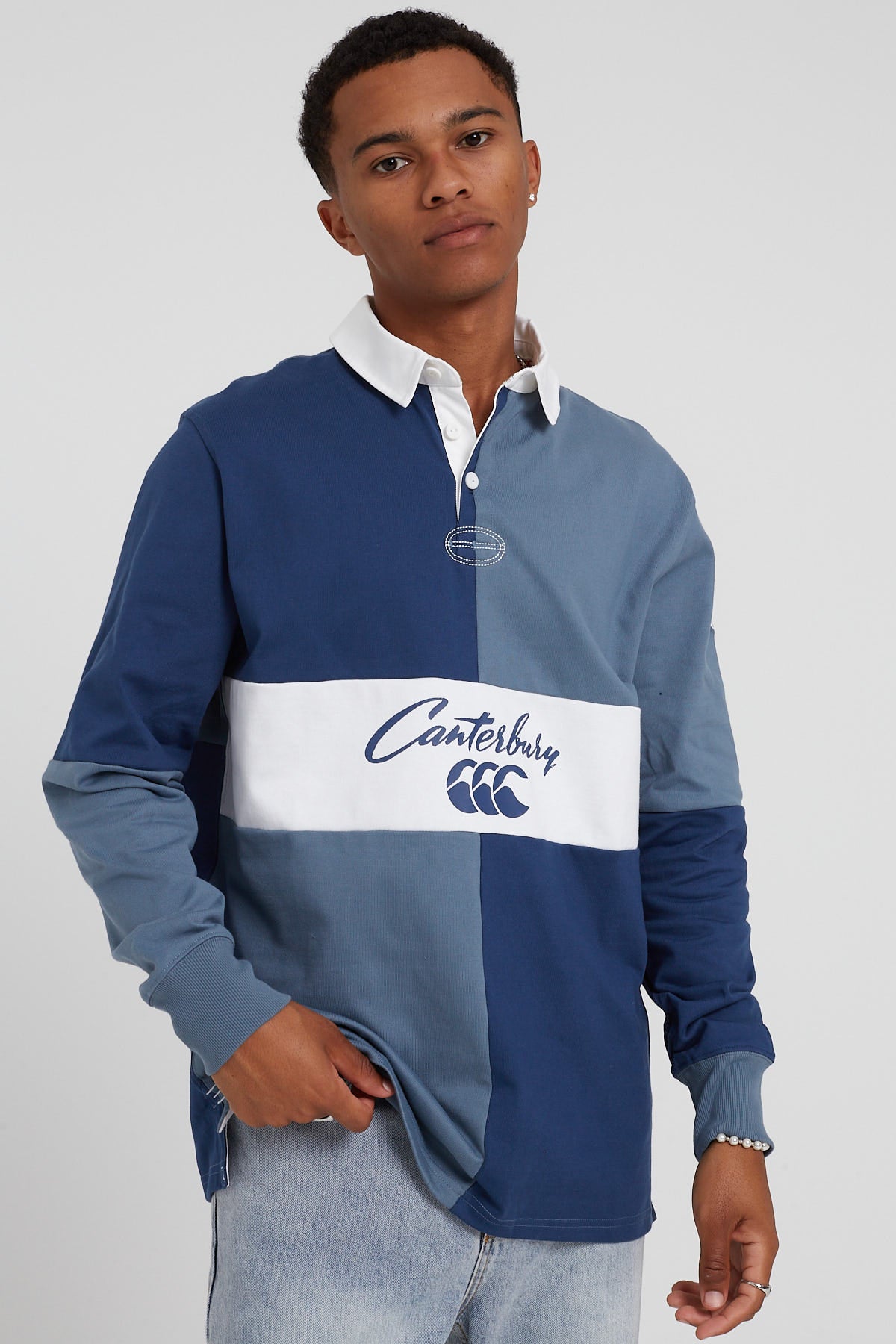 Canterbury Heritage Striped Rugby Jersey Blue Mirage