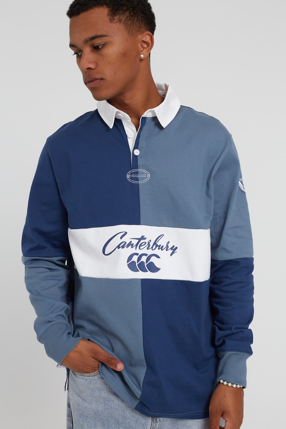 Canterbury Heritage Striped Rugby Jersey Blue Mirage
