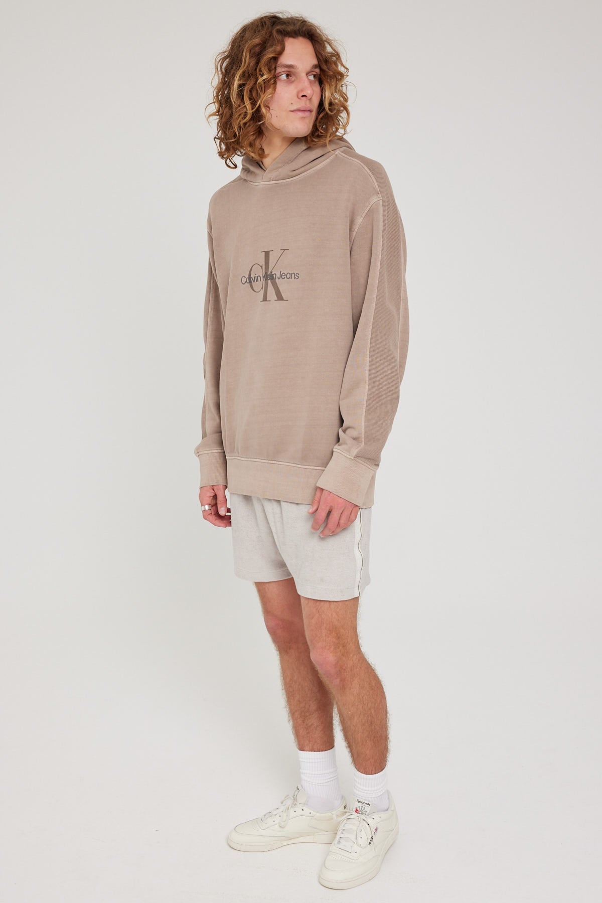 Calvin Klein Core Logo Tape Short Towelling French Taupe