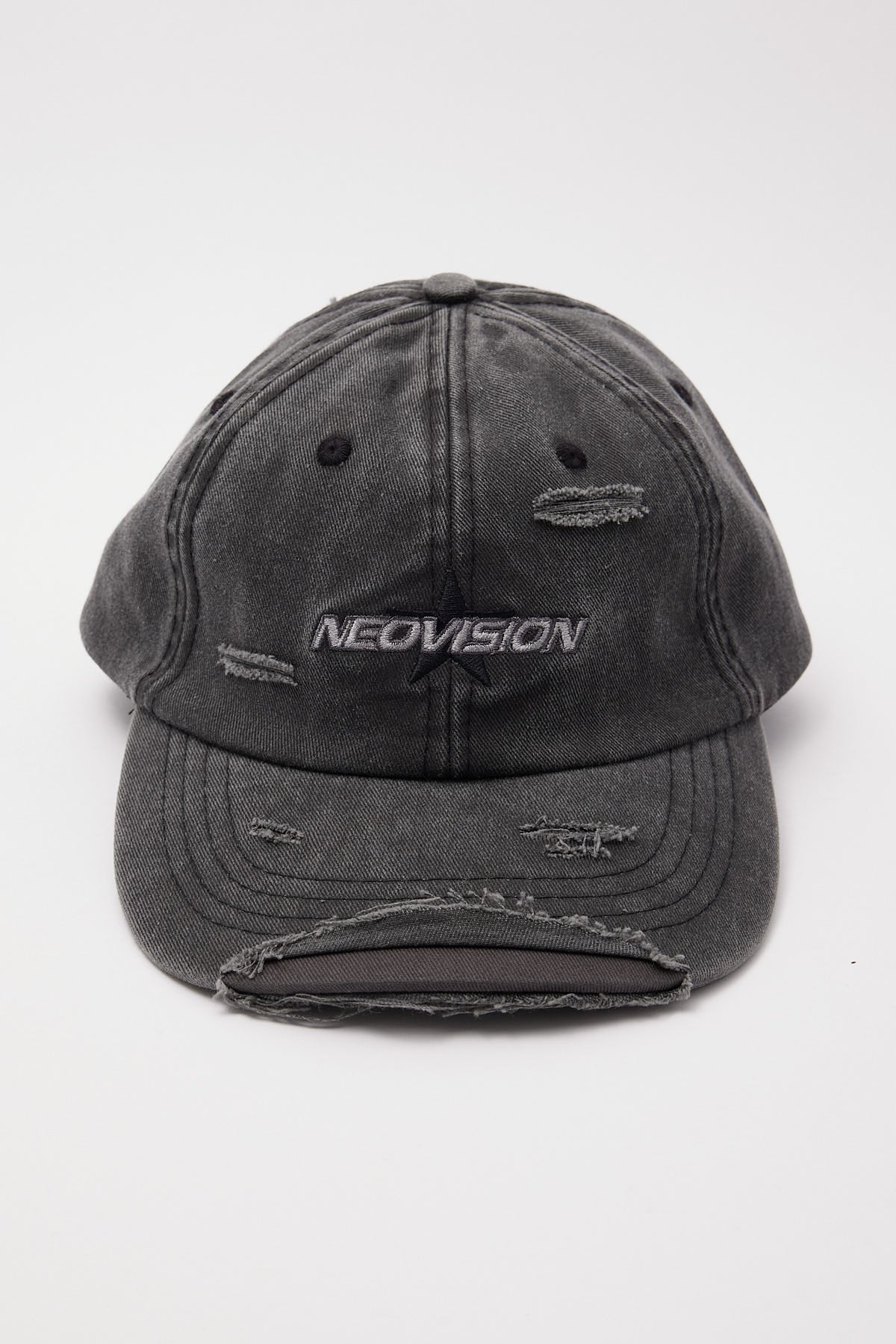 Neovision Famous Distressed Dad Cap Washed Black