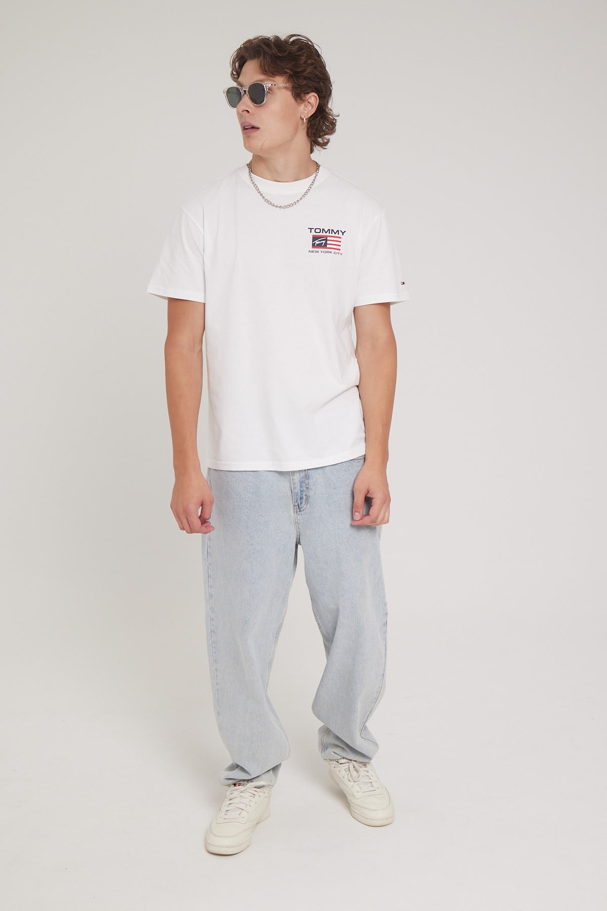 Tommy Jeans TJM CLSC Athletic Flag Tee White