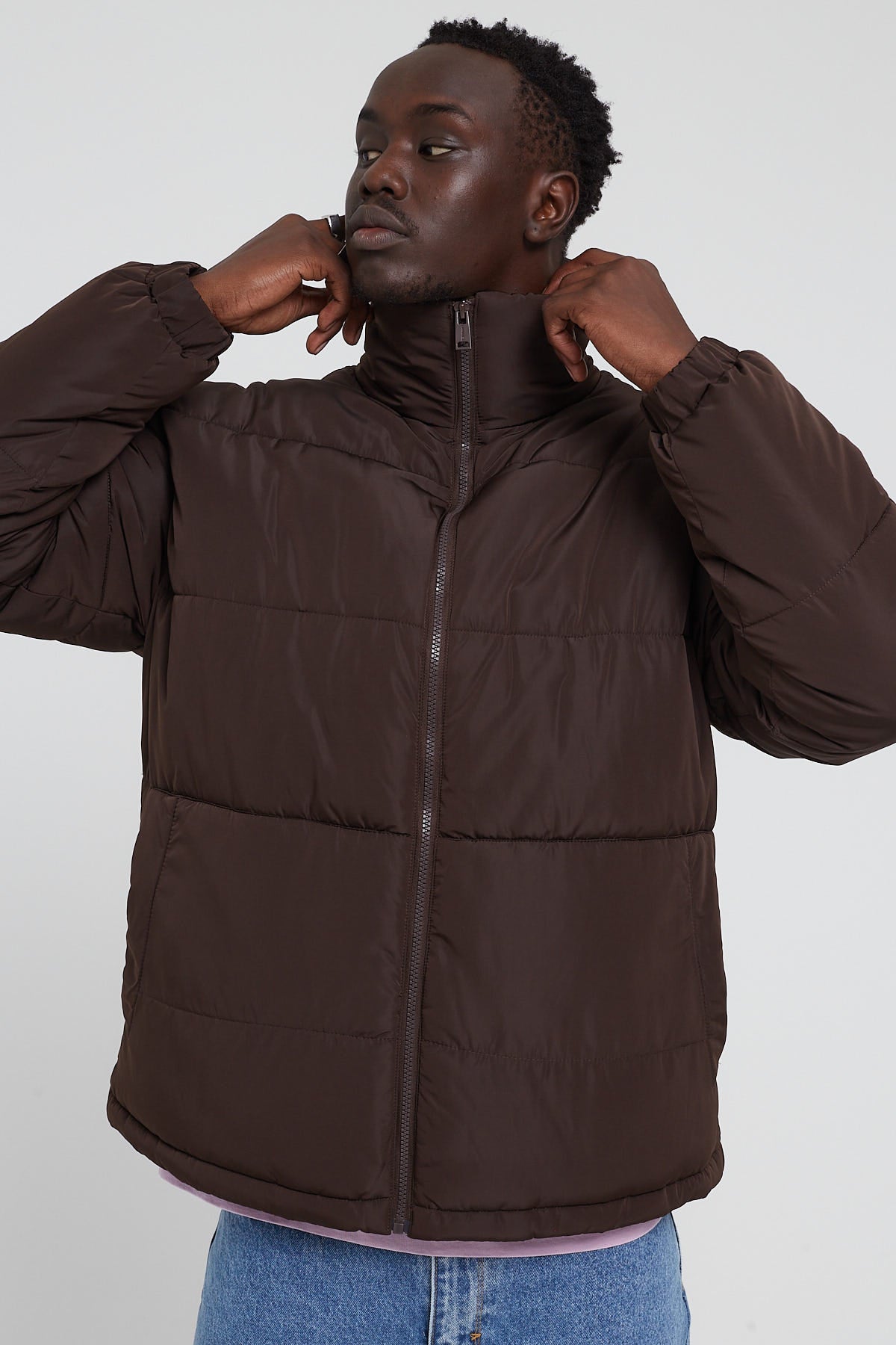 Common Need Vancouver Recycled Puffer Jacket Brown