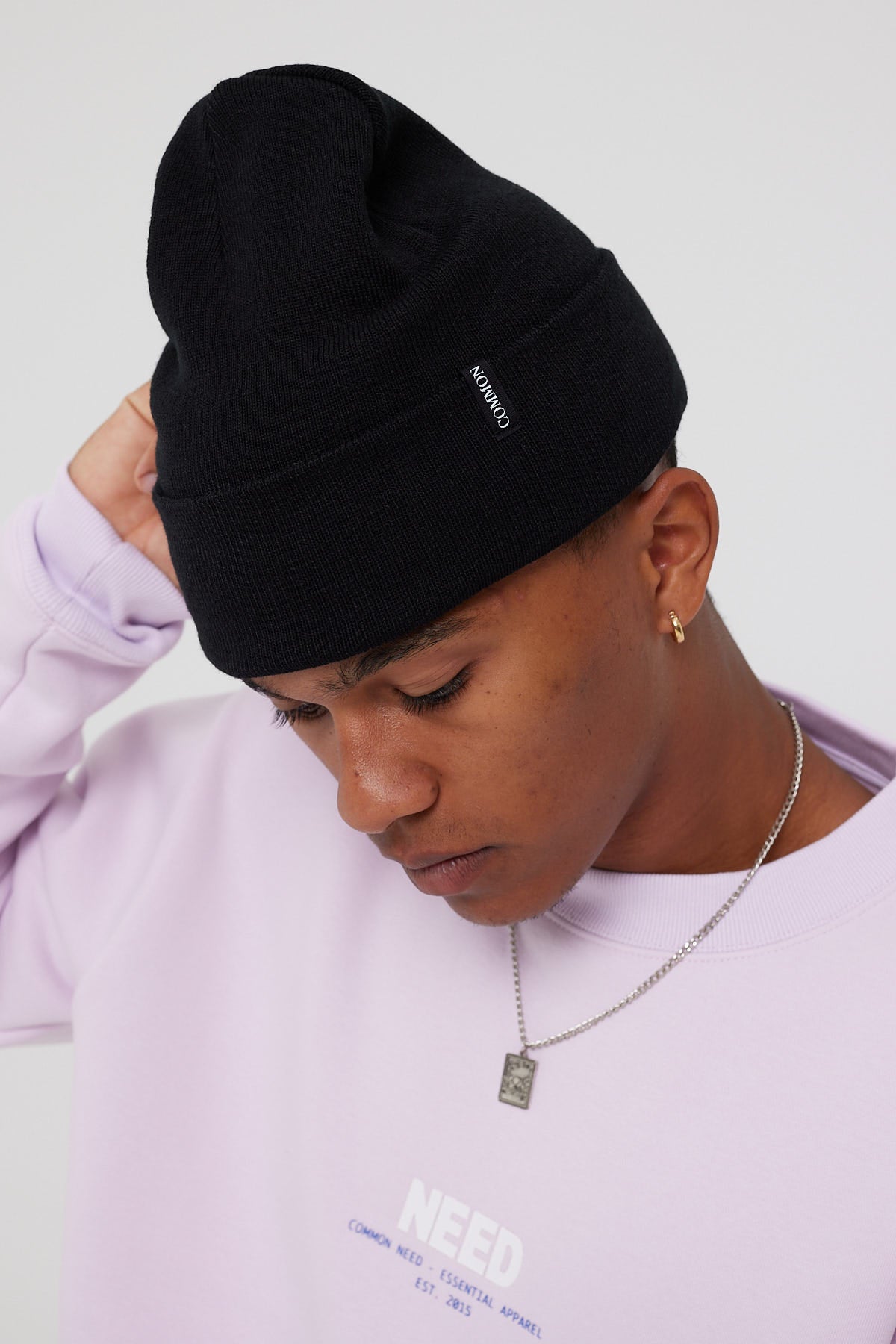 Common Need Recycled Tall Fit Beanie Black