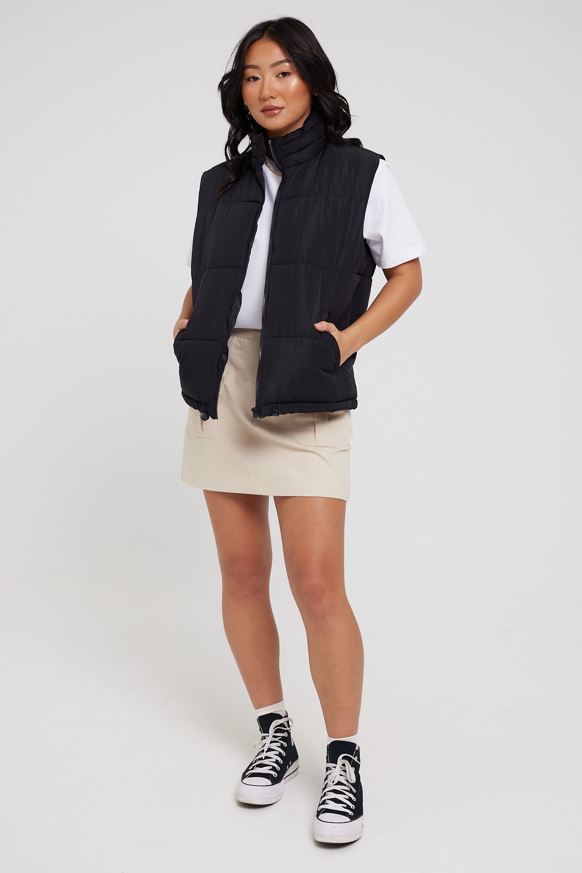 Luck & Trouble Recycled Puffer Vest Black