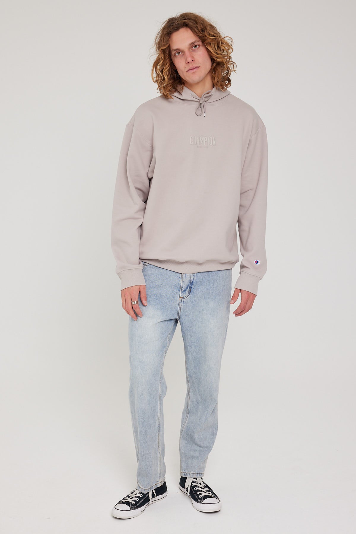 Champion Rochester Base Hoodie Pearl Oyster