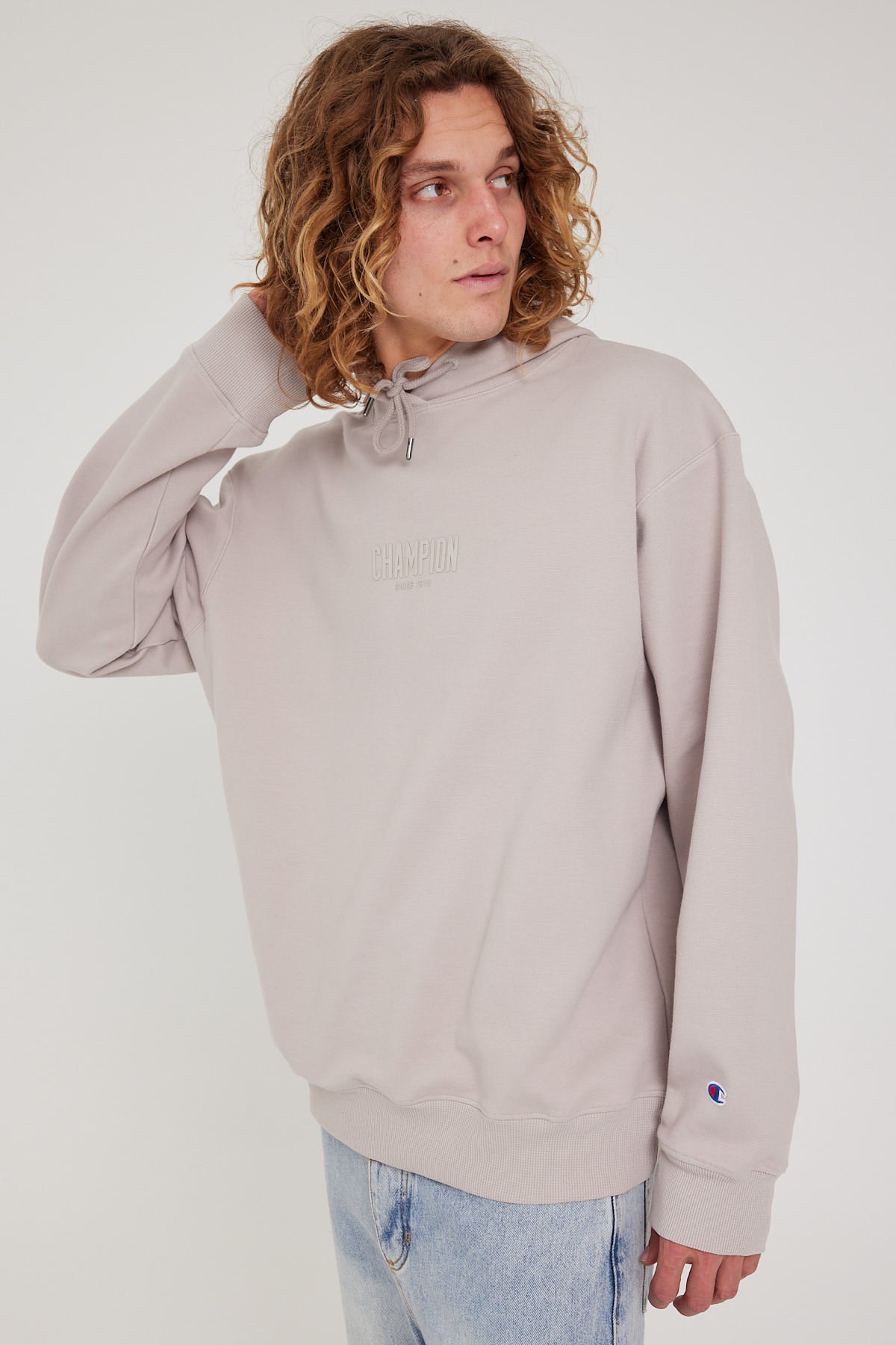 Champion Rochester Base Hoodie Pearl Oyster