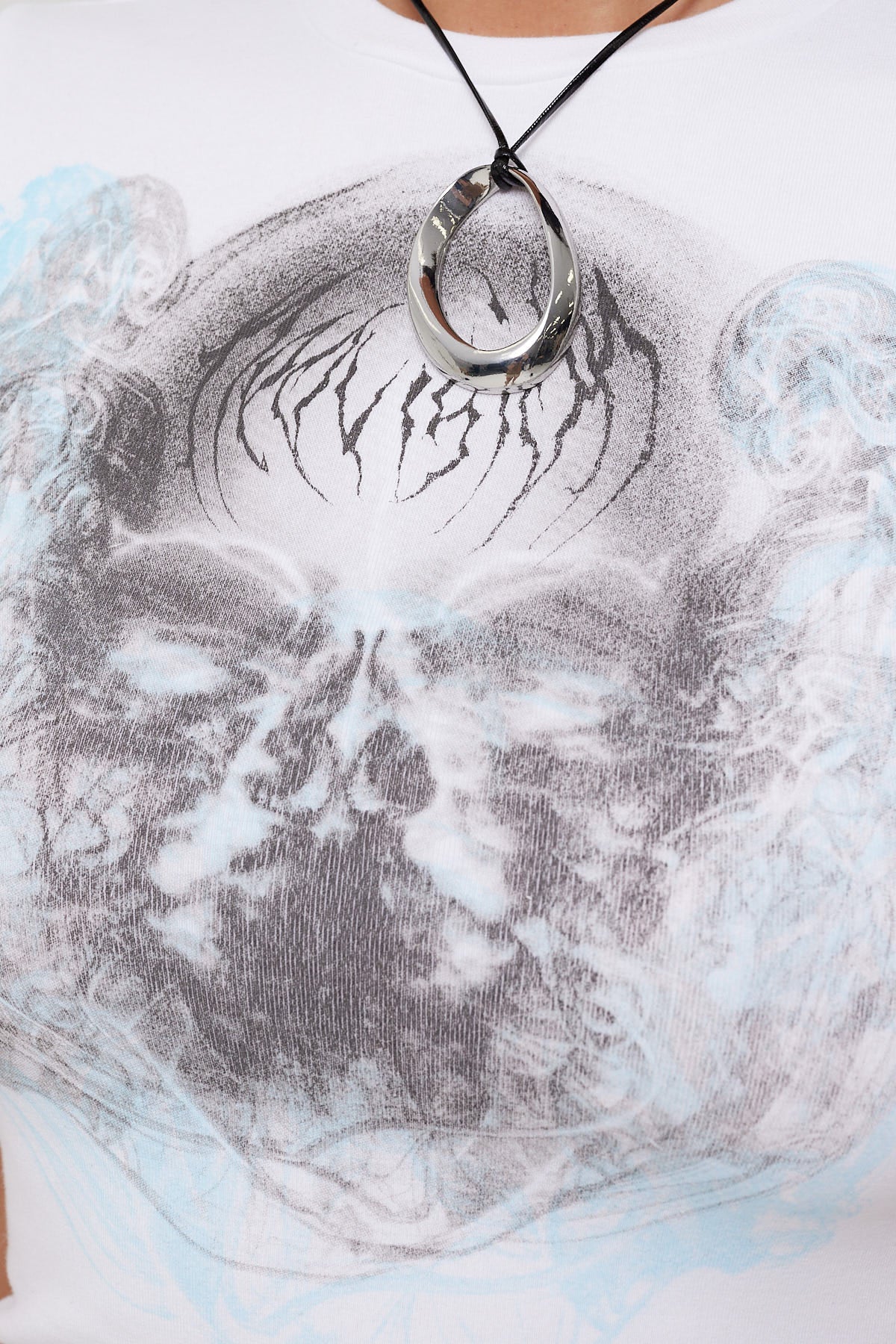 Neovision Blazing Soul Cap Sleeve Baby Tee White Universal Store