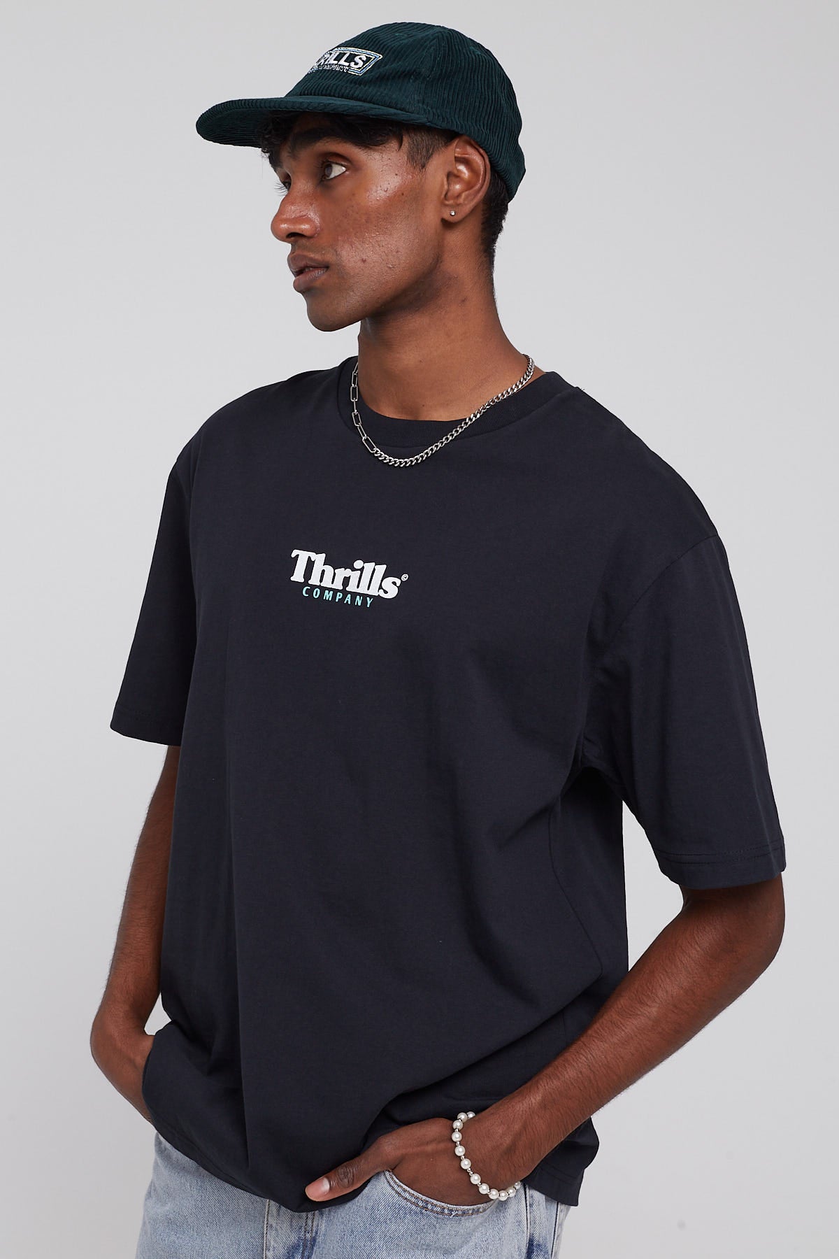 Thrills Definition Oversized Fit Tee Washed Black