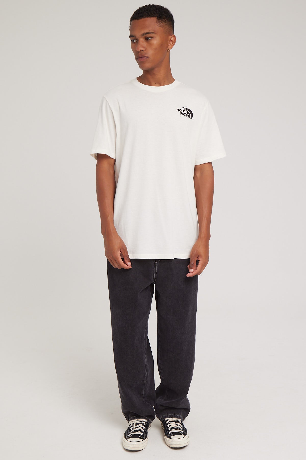 The North Face Men's S/S Box NSE Tee Gardenia White/Photo Real Graphics