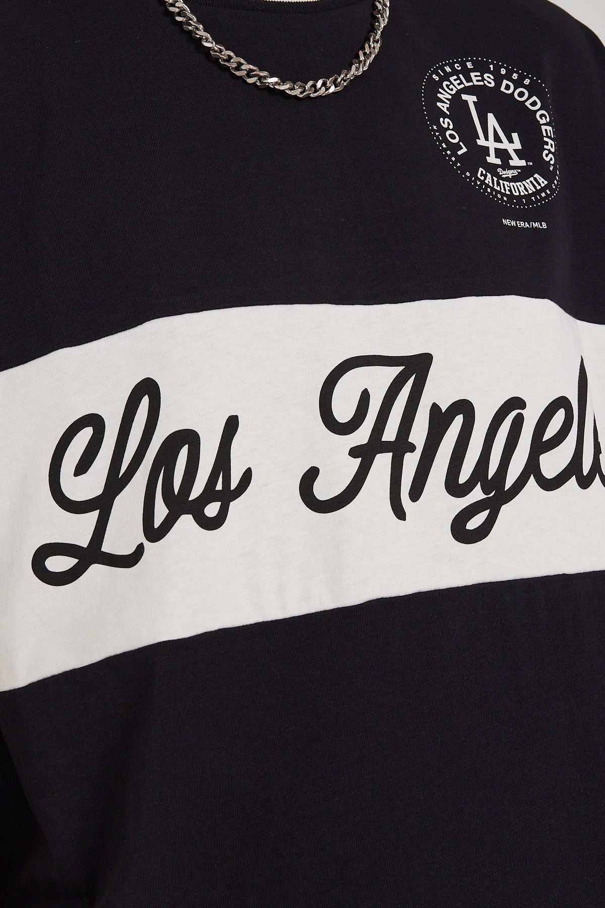 New Era Archive Panel Tee Los Angeles Dodgers Black/Off White