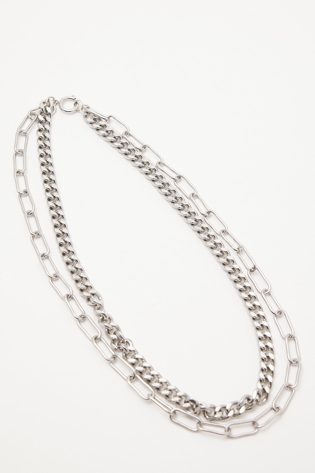 Neovision Dual Chain Necklace Stainless Steel