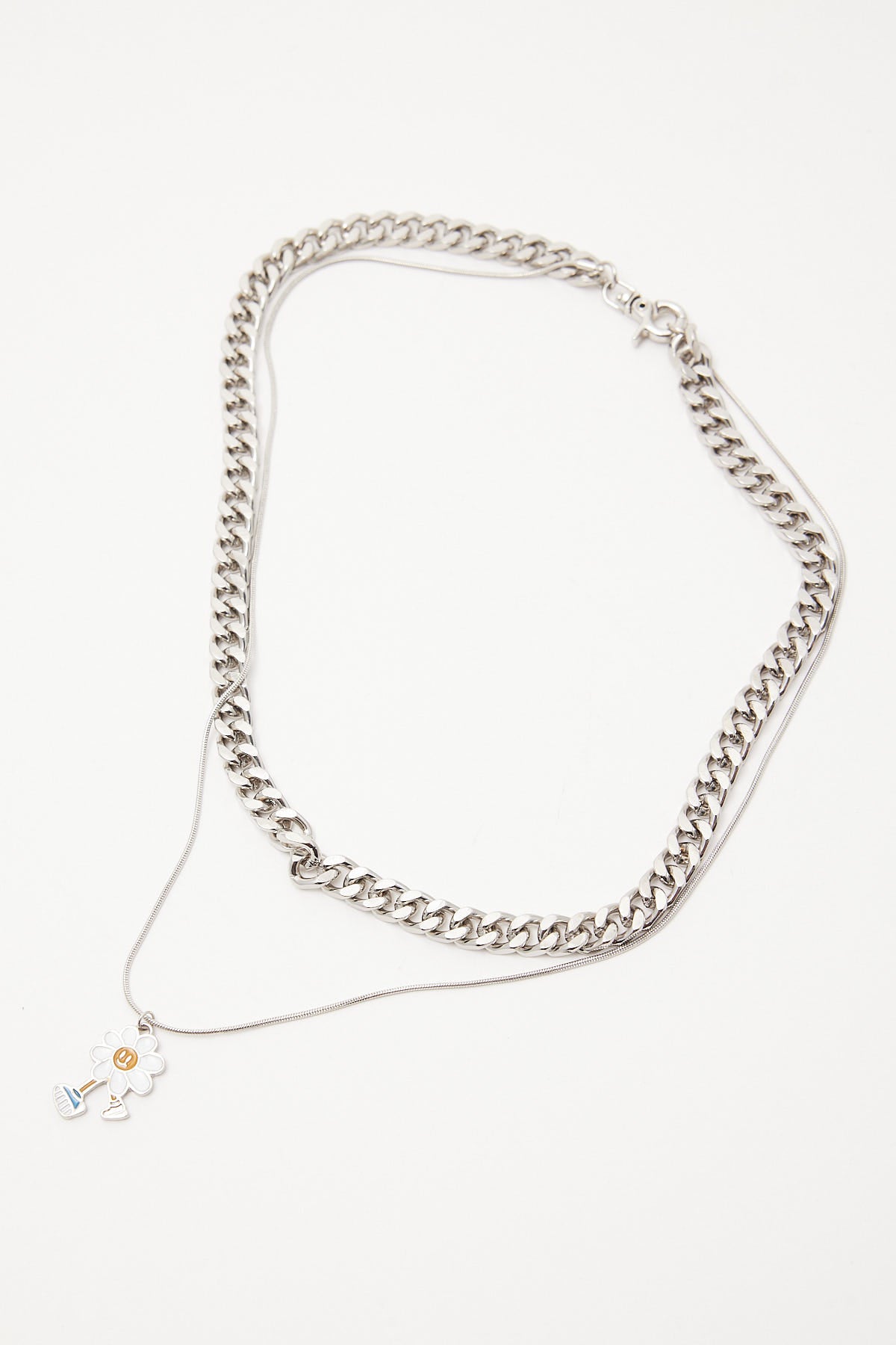 Common Need Walking On Sunshine Dual Necklace Silver