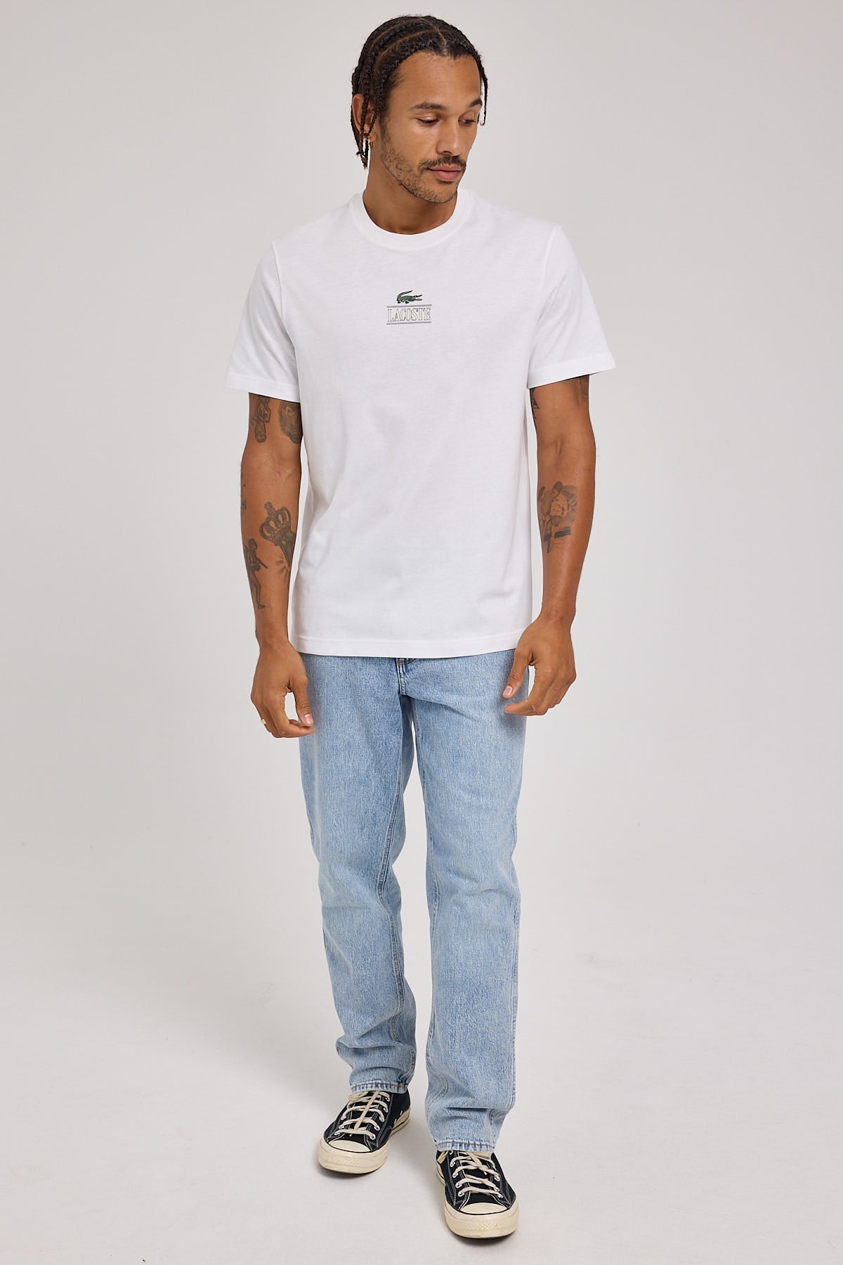 Lacoste Core Graphics Heavy Jersey T-Shirt White