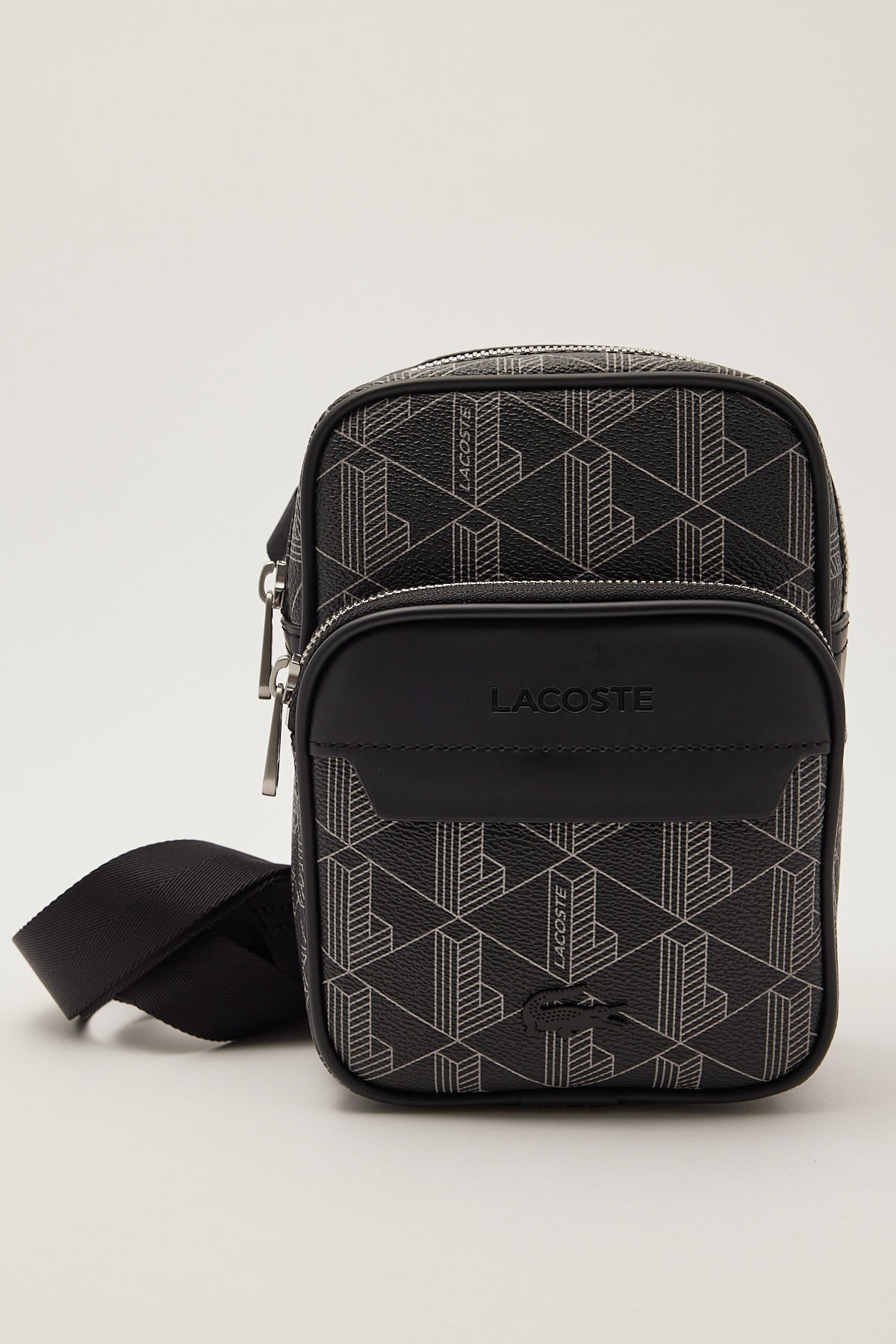 Lacoste The Blend X-Over Bag Monogram Noir Gris