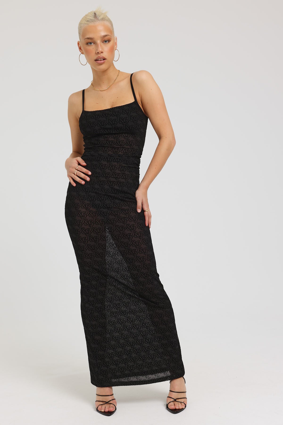 Jgr & Stn Abbey Maxi Dress Black Print