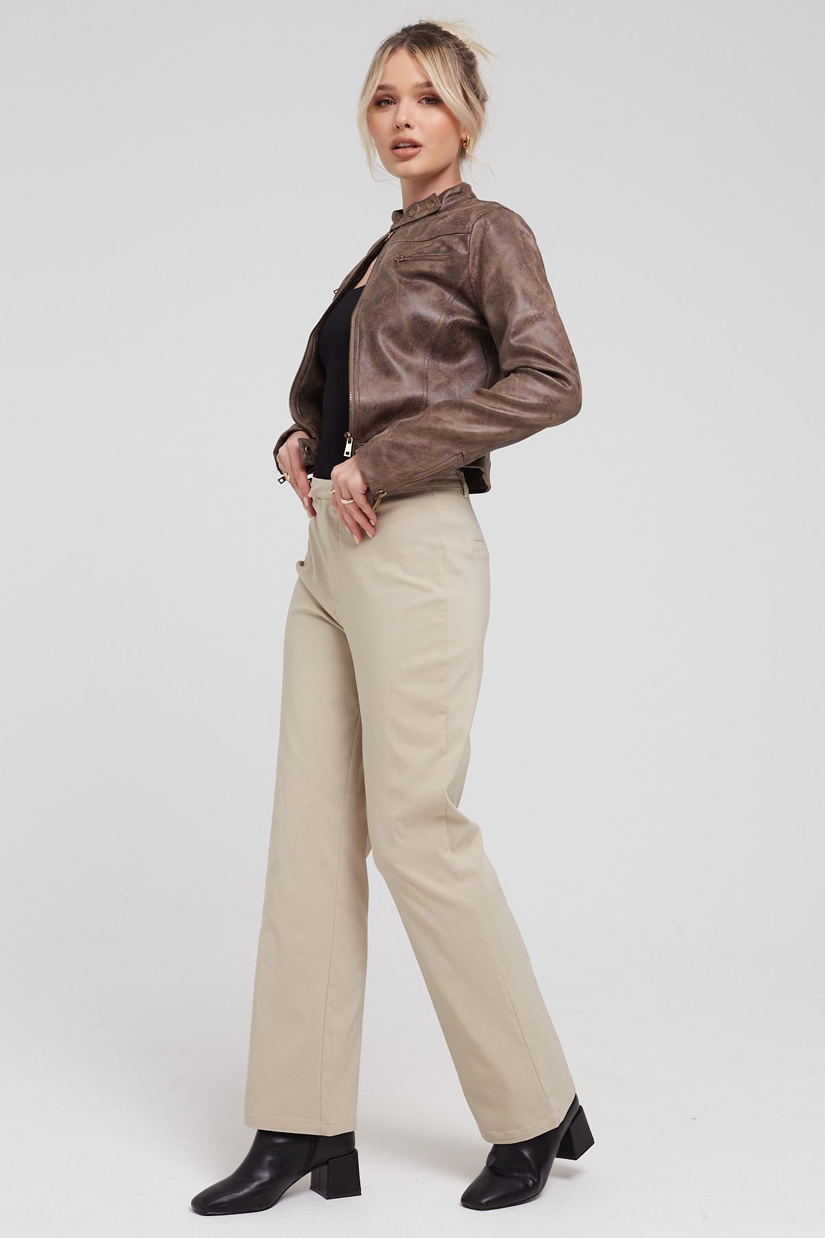 Luck & Trouble Renni Thin Waist Pant Nude