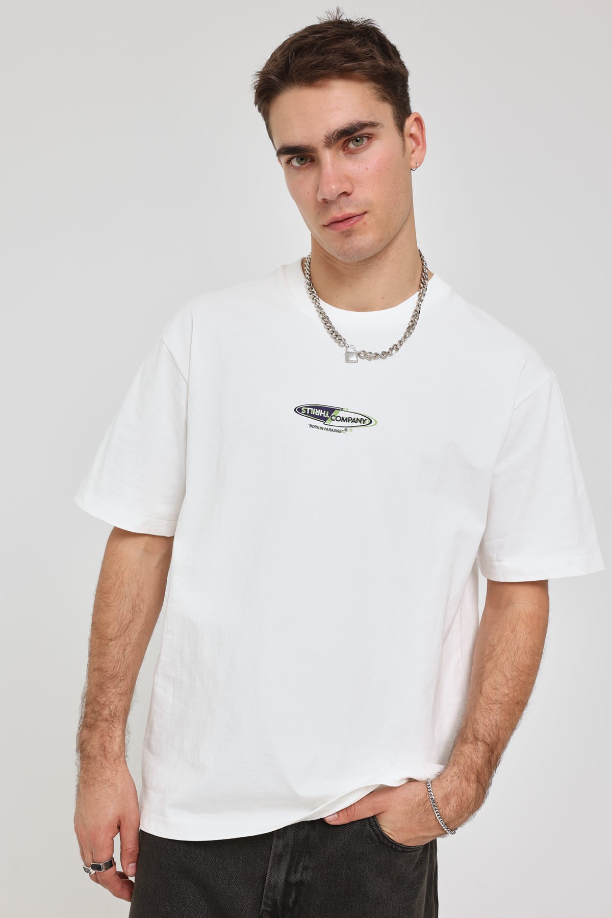Thrills Prefix Oversized Fit Tee Dirty White