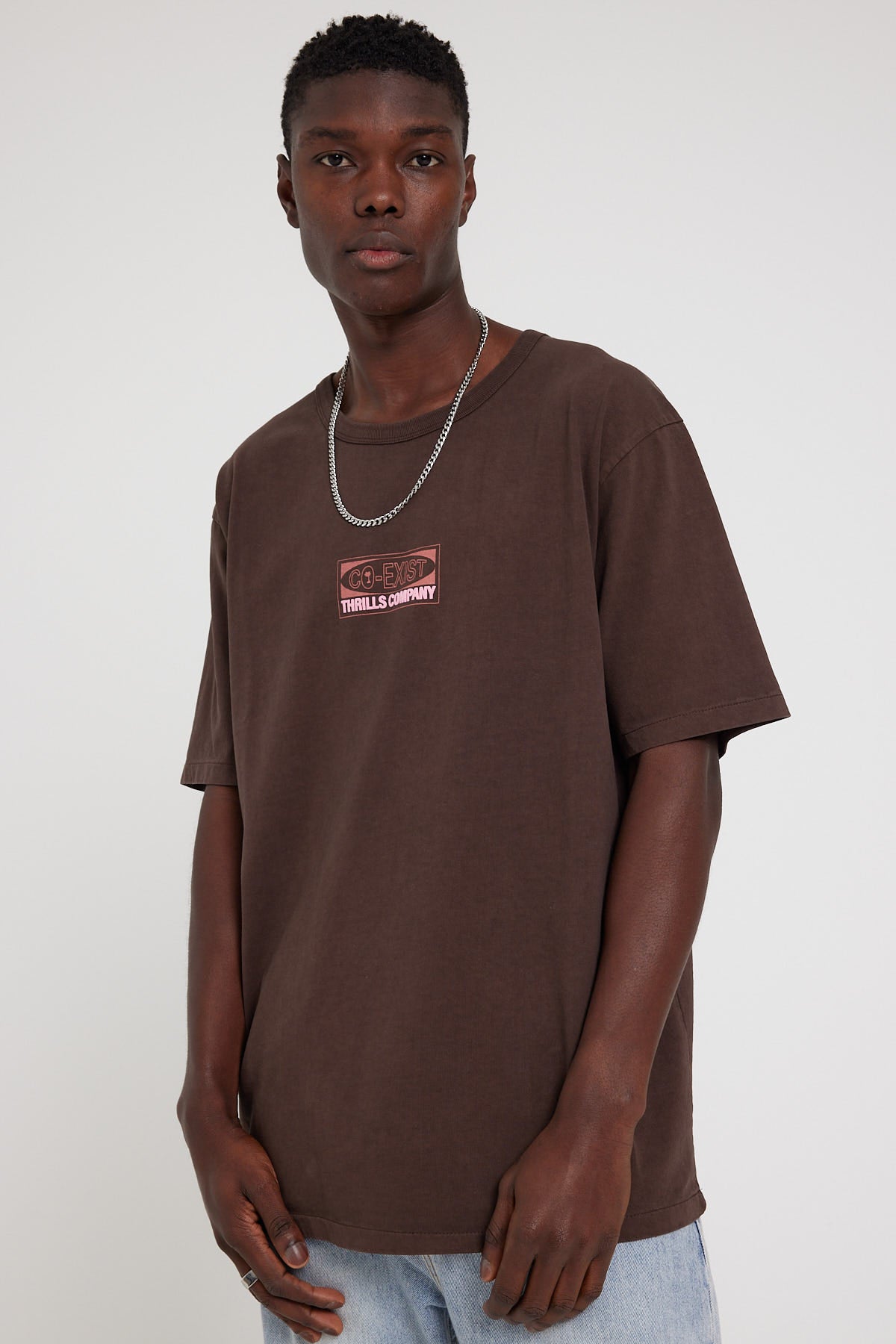 Thrills Euphoric Co-Existence Oversized Fit Tee Postal Brown ...