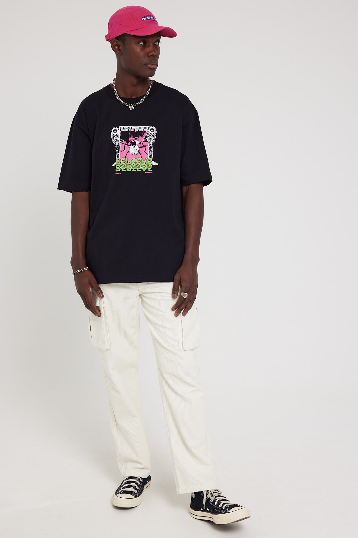 Thrills Escape the Past Oversized Fit Tee Black
