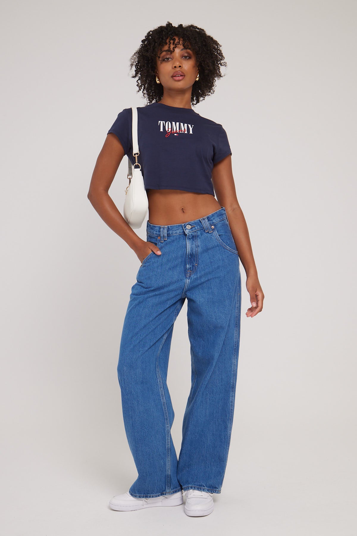 Tommy Jeans Baby Crop Essential Logo Tee Twilight Navy