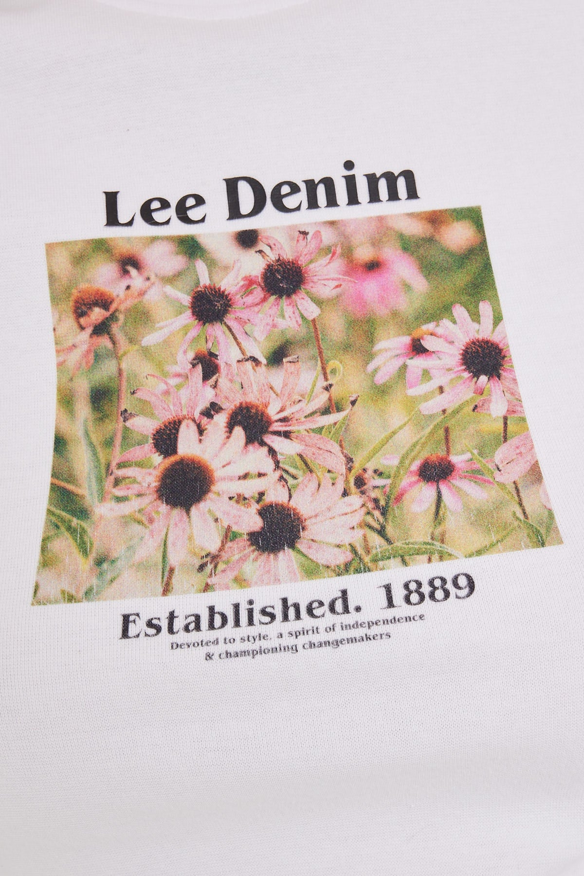 Lee 90s Baby Rib Tee Flower Dreams