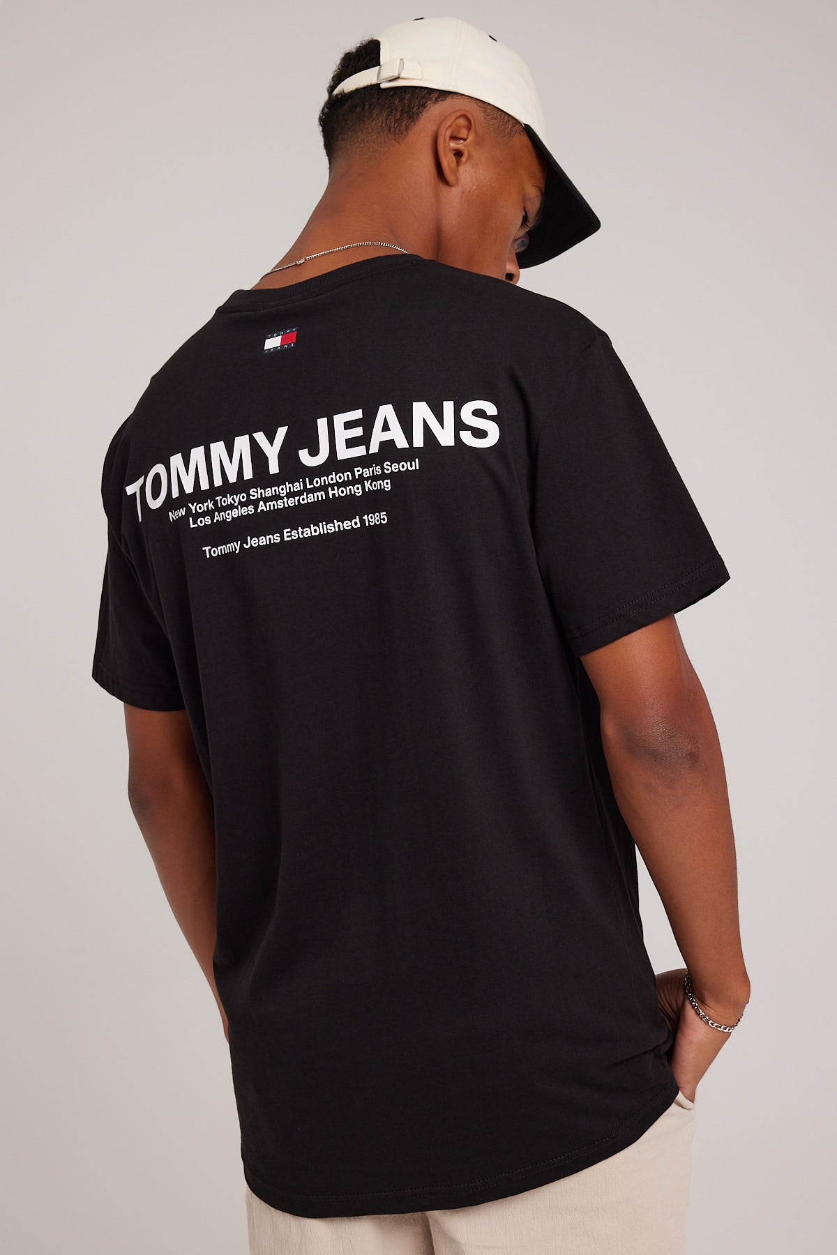 Tommy Jeans TJM Classic Linear Back Print Tee Black