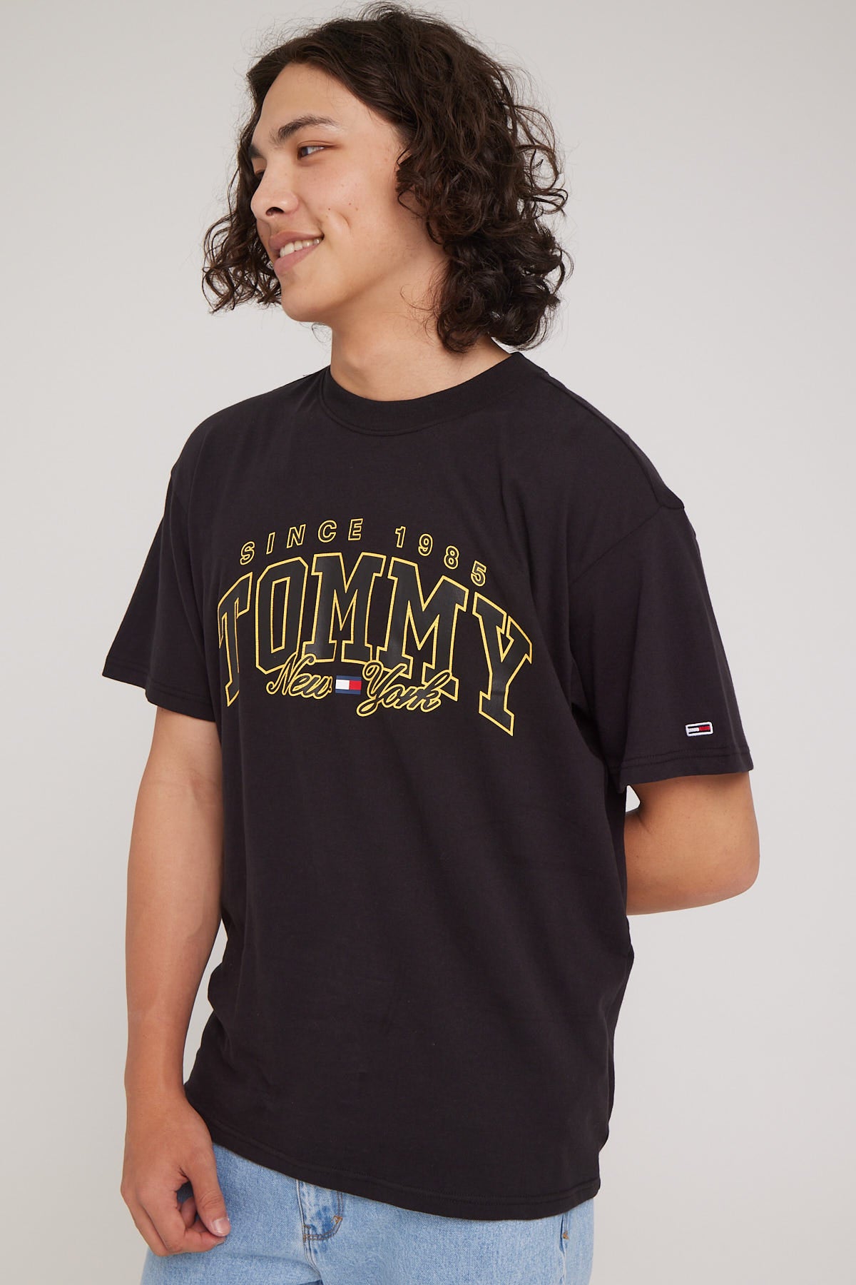 Tommy Jeans TJM Relaxed Varsity Tee Black